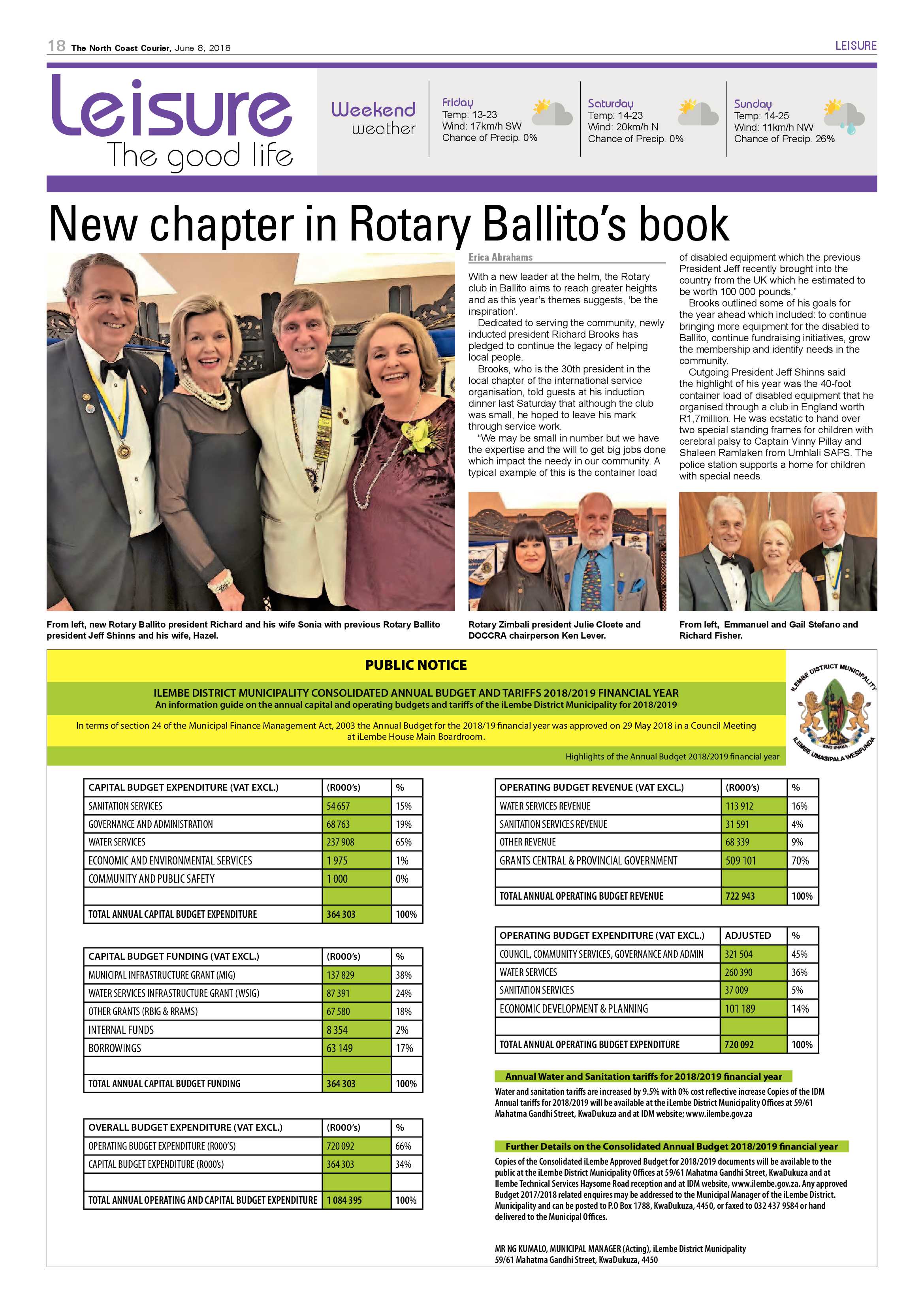 The North Coast Courier – 08 June 2018 page 18
