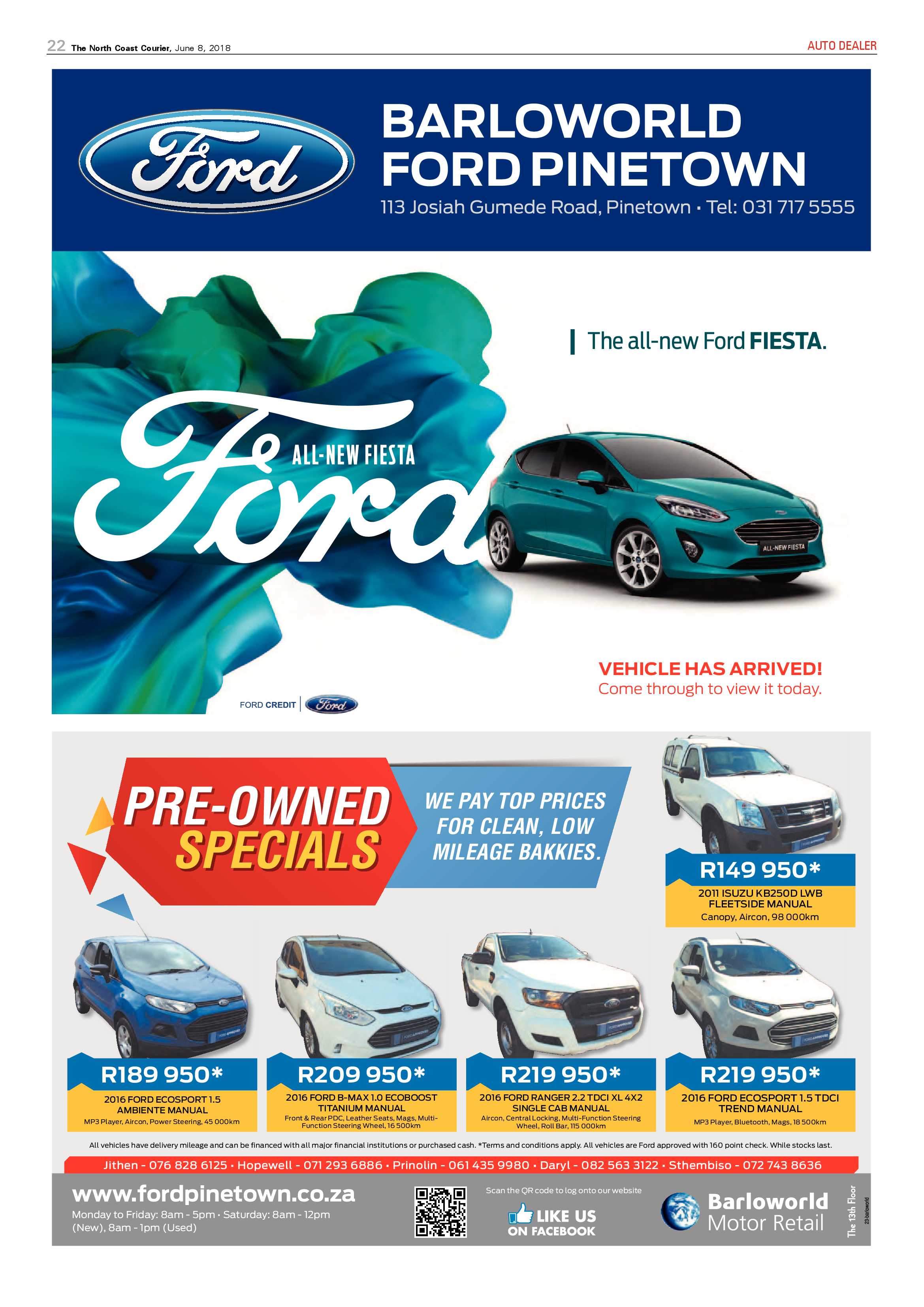 The North Coast Courier – 08 June 2018 page 22
