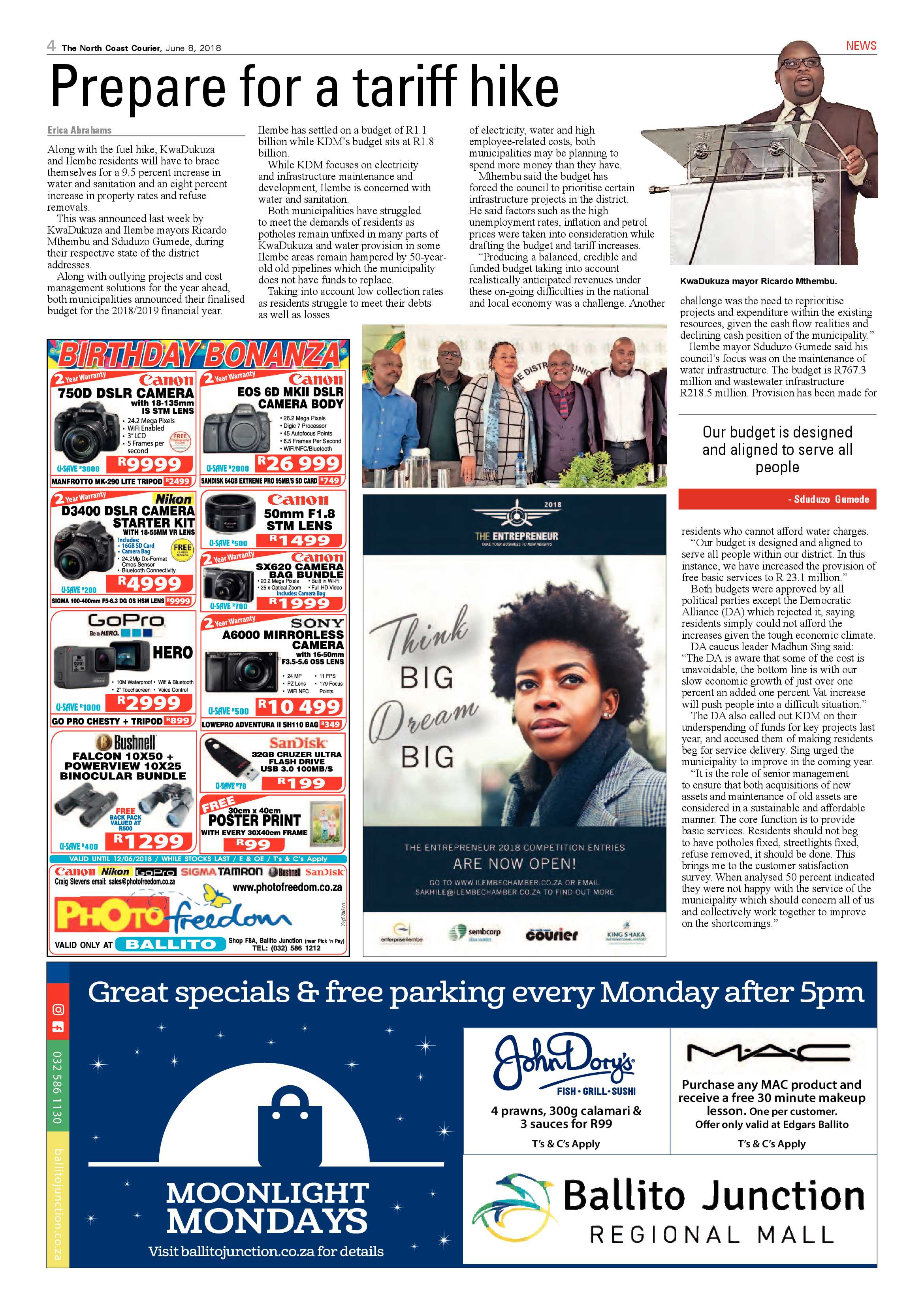 The North Coast Courier – 08 June 2018 page 4