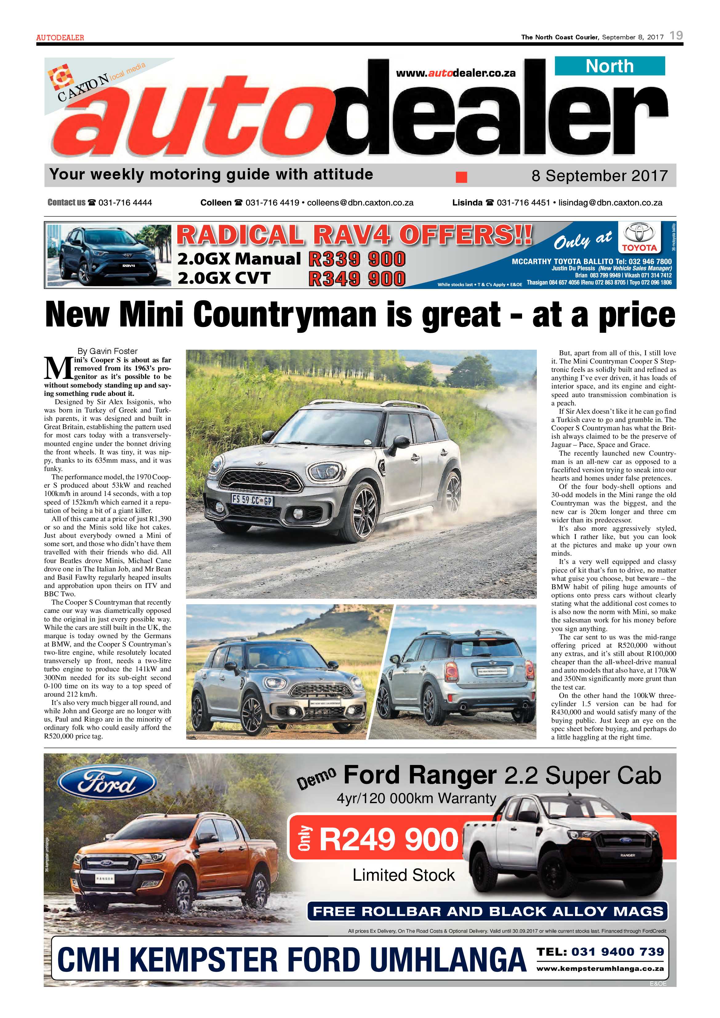 The North Coast Courier – 08 September 2017 page 19