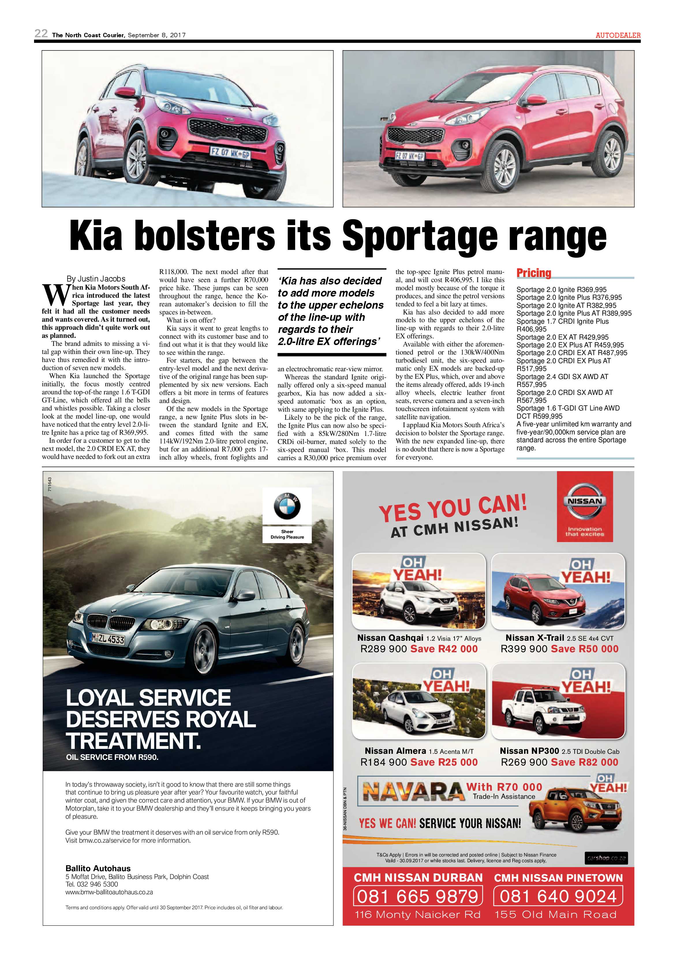 The North Coast Courier – 08 September 2017 page 22