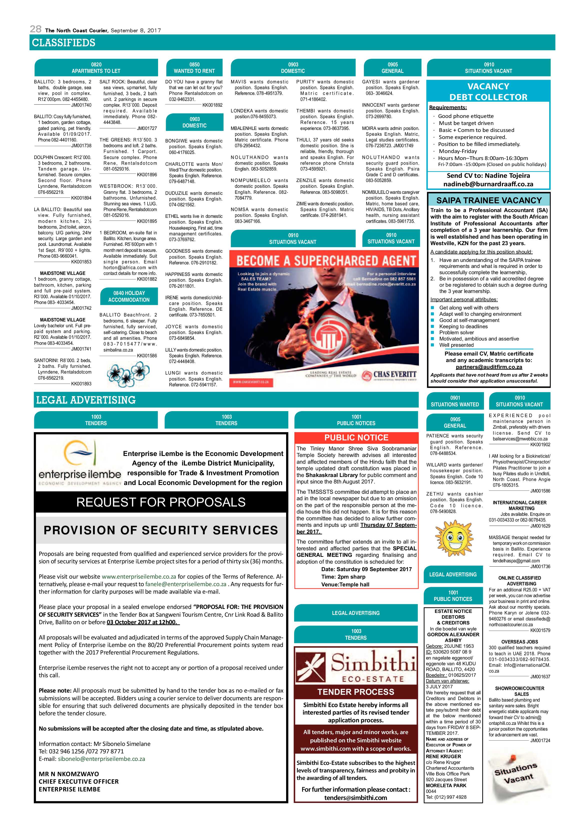 The North Coast Courier – 08 September 2017 page 28