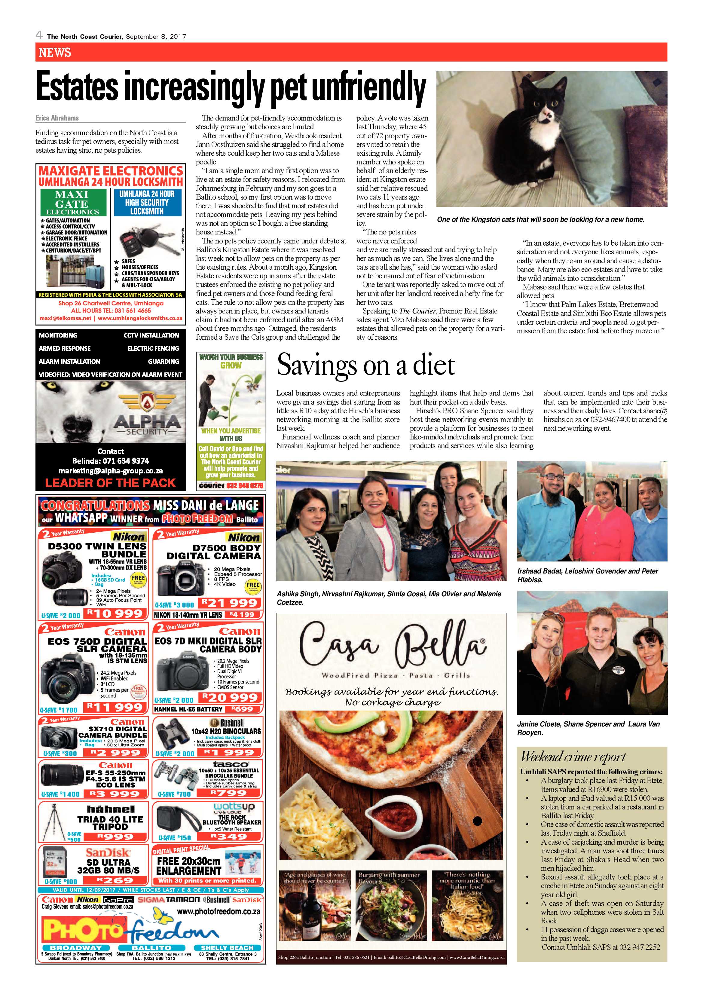 The North Coast Courier – 08 September 2017 page 4