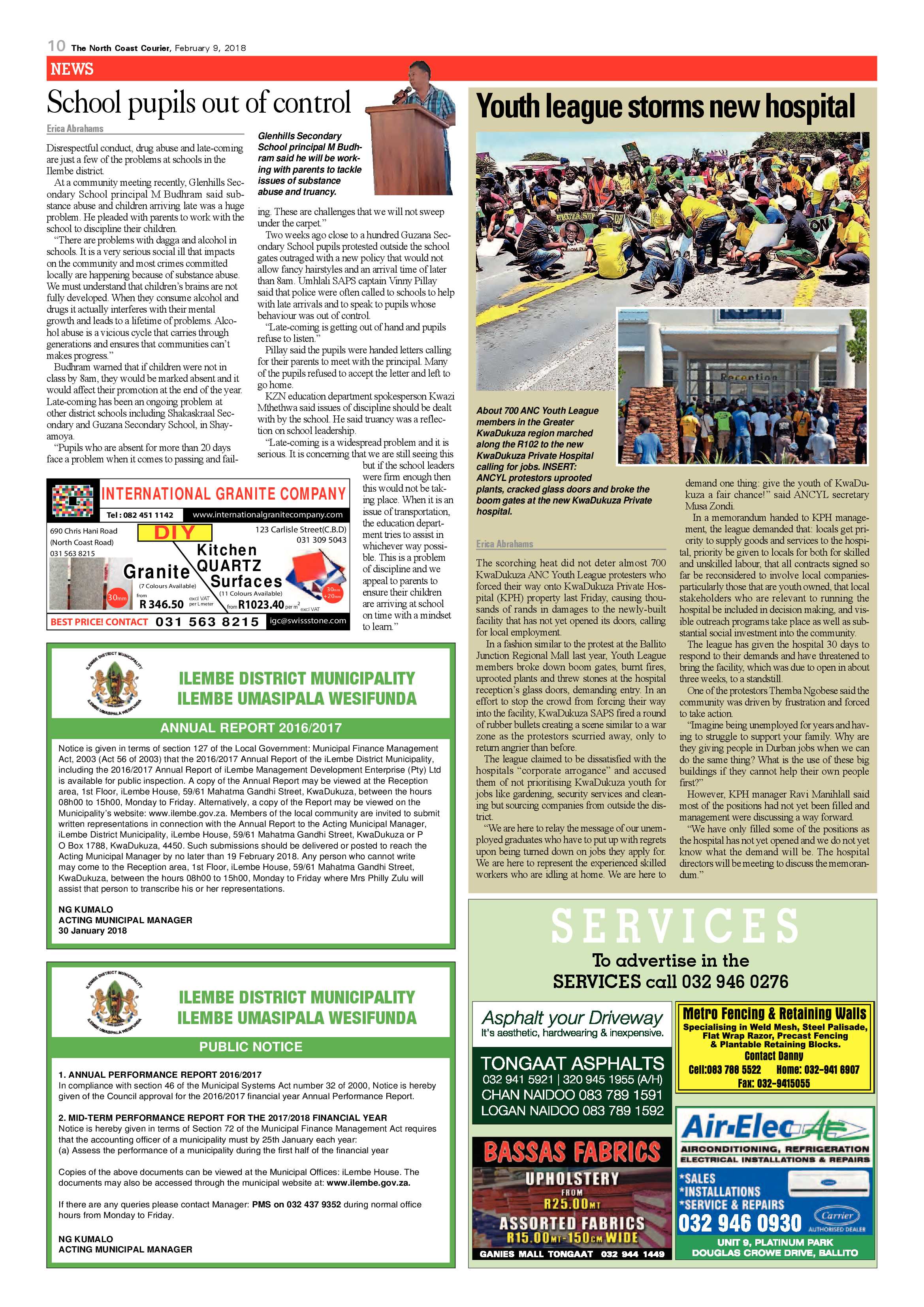 The North Coast Courier – 09 February 2018 page 10
