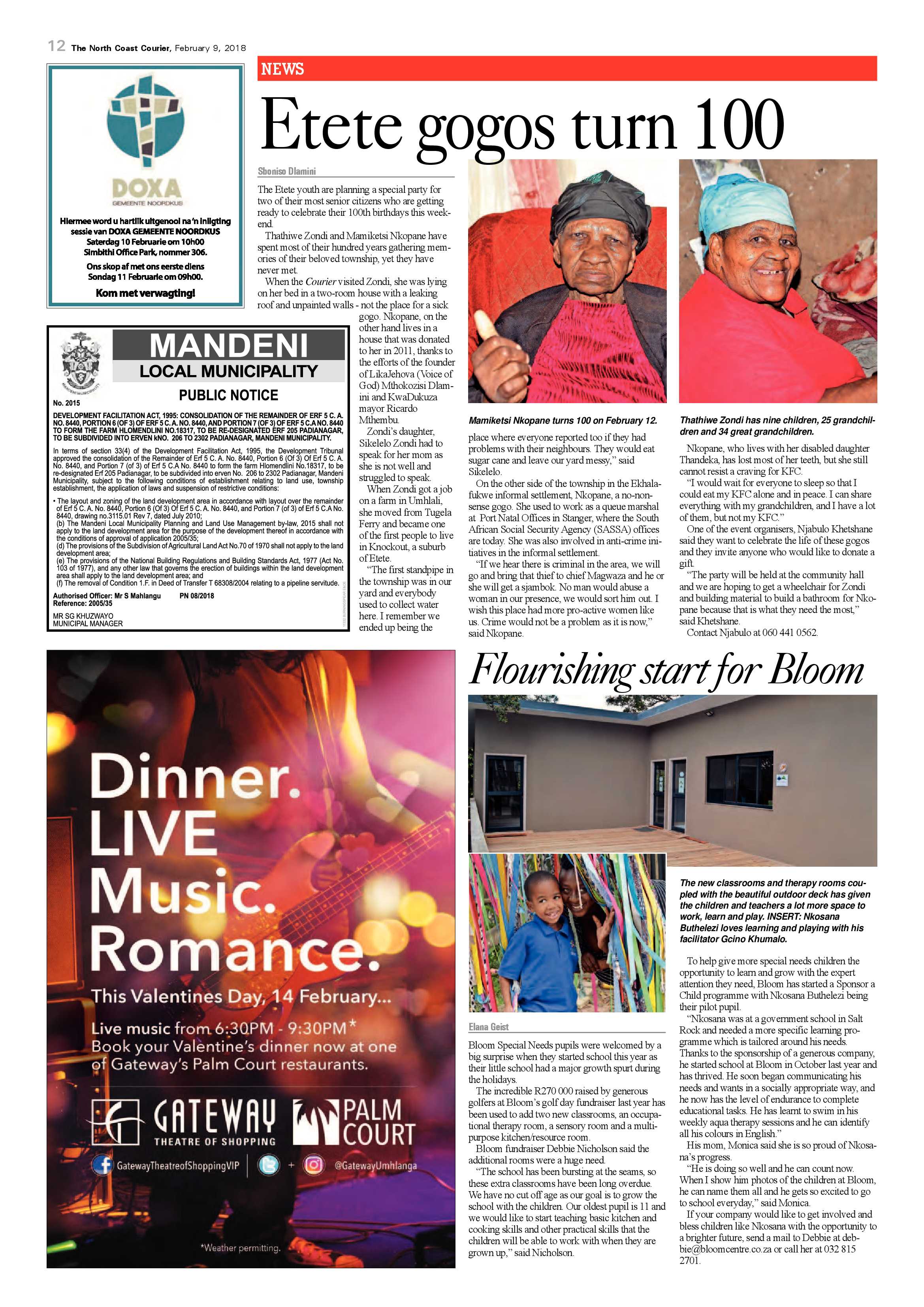 The North Coast Courier – 09 February 2018 page 12