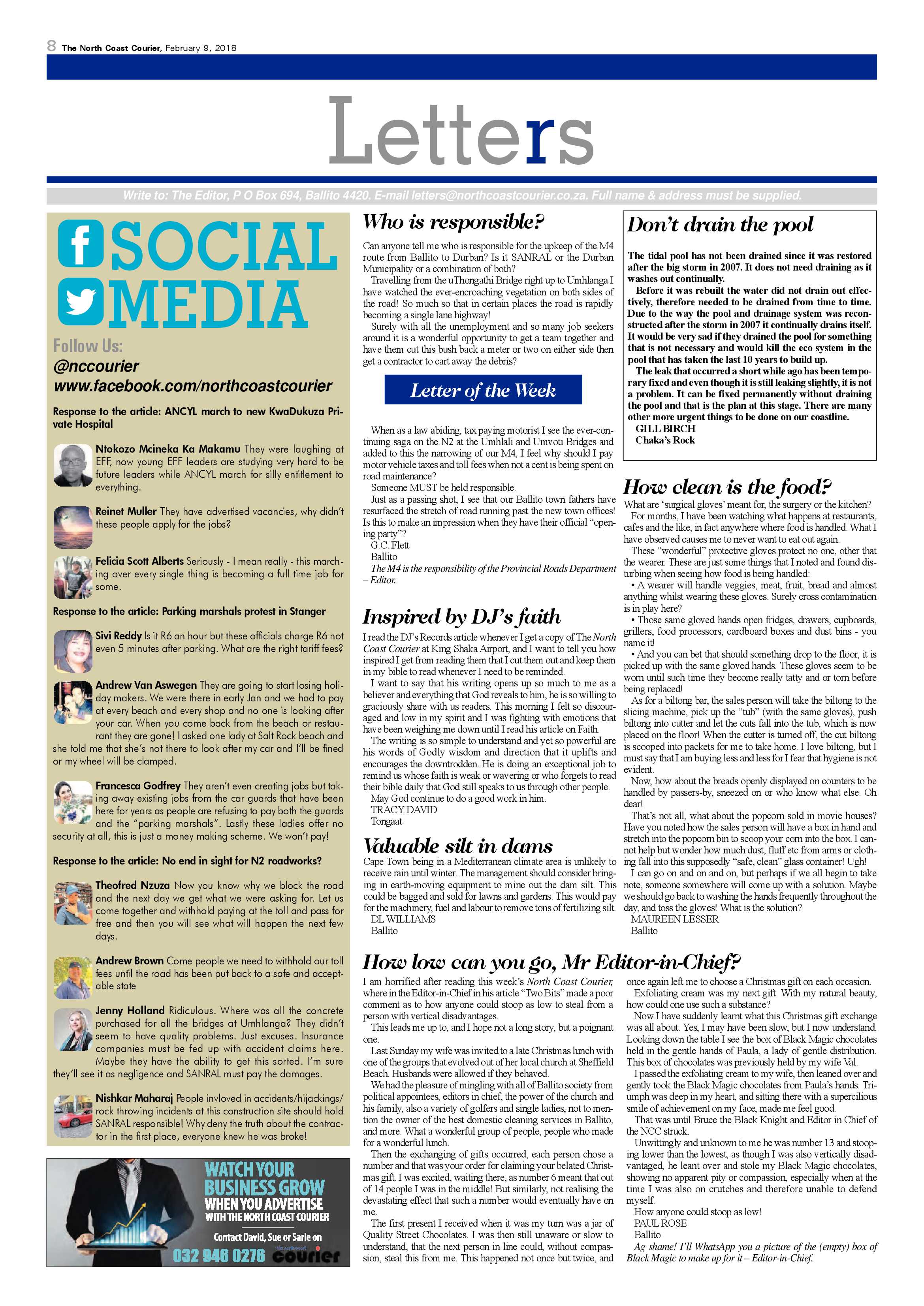 The North Coast Courier – 09 February 2018 page 8