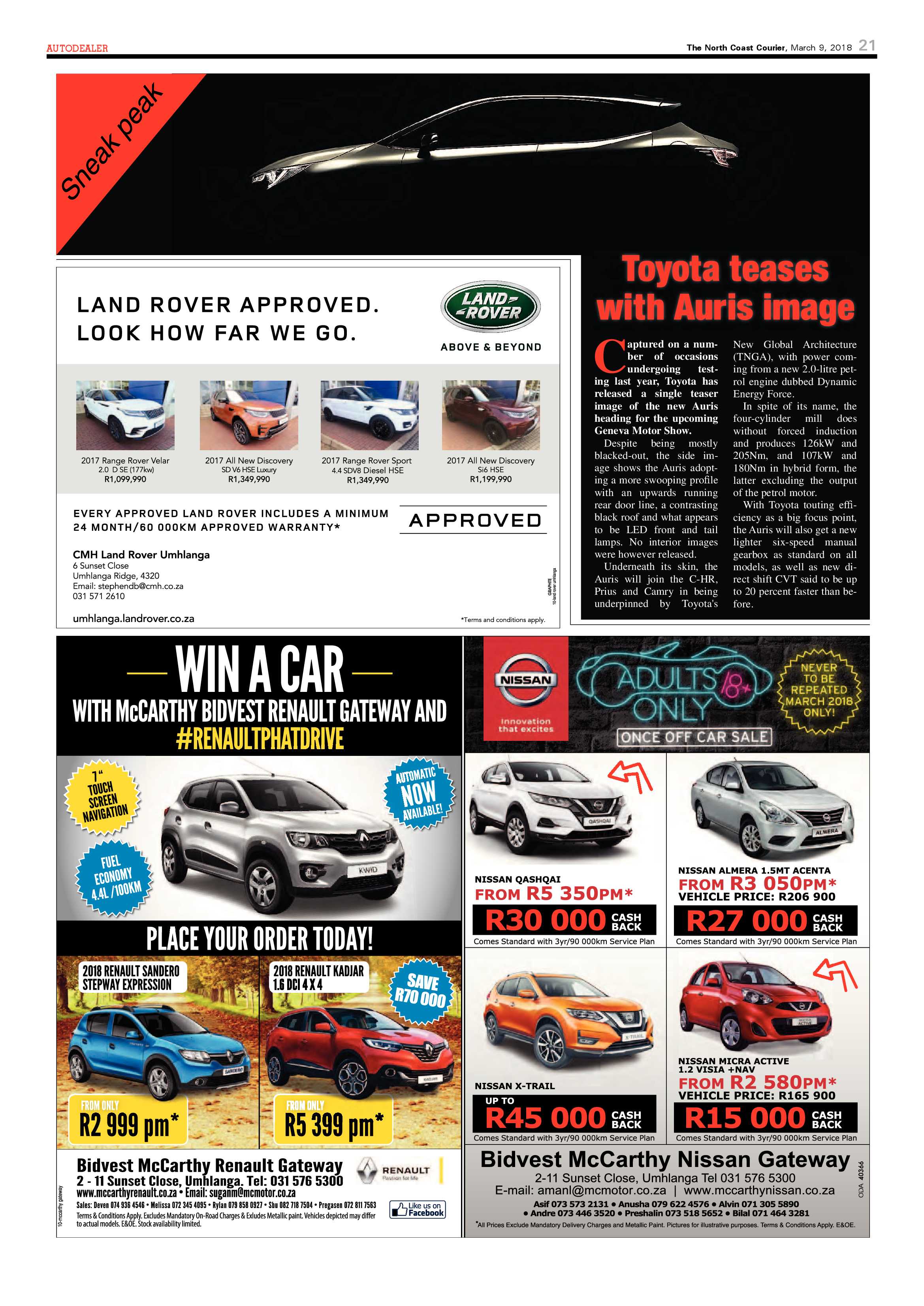 The North Coast Courier – 09 March 2018 page 21