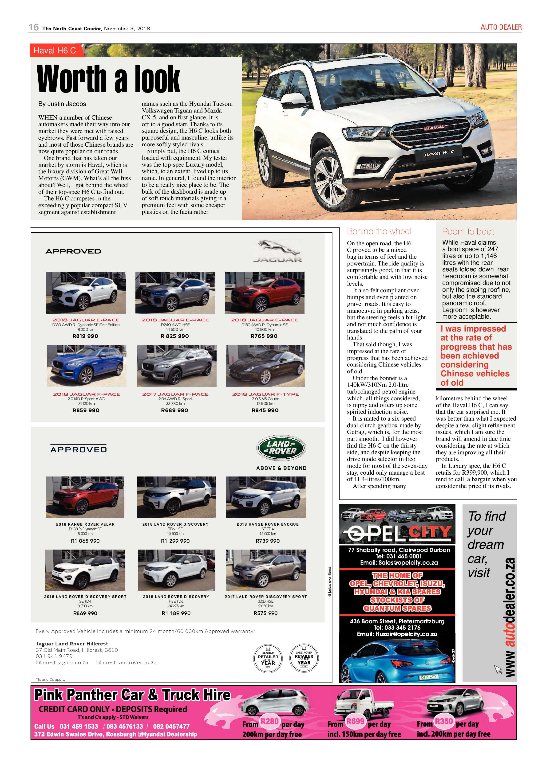 The North Coast Courier – 09 November 2018 page 16