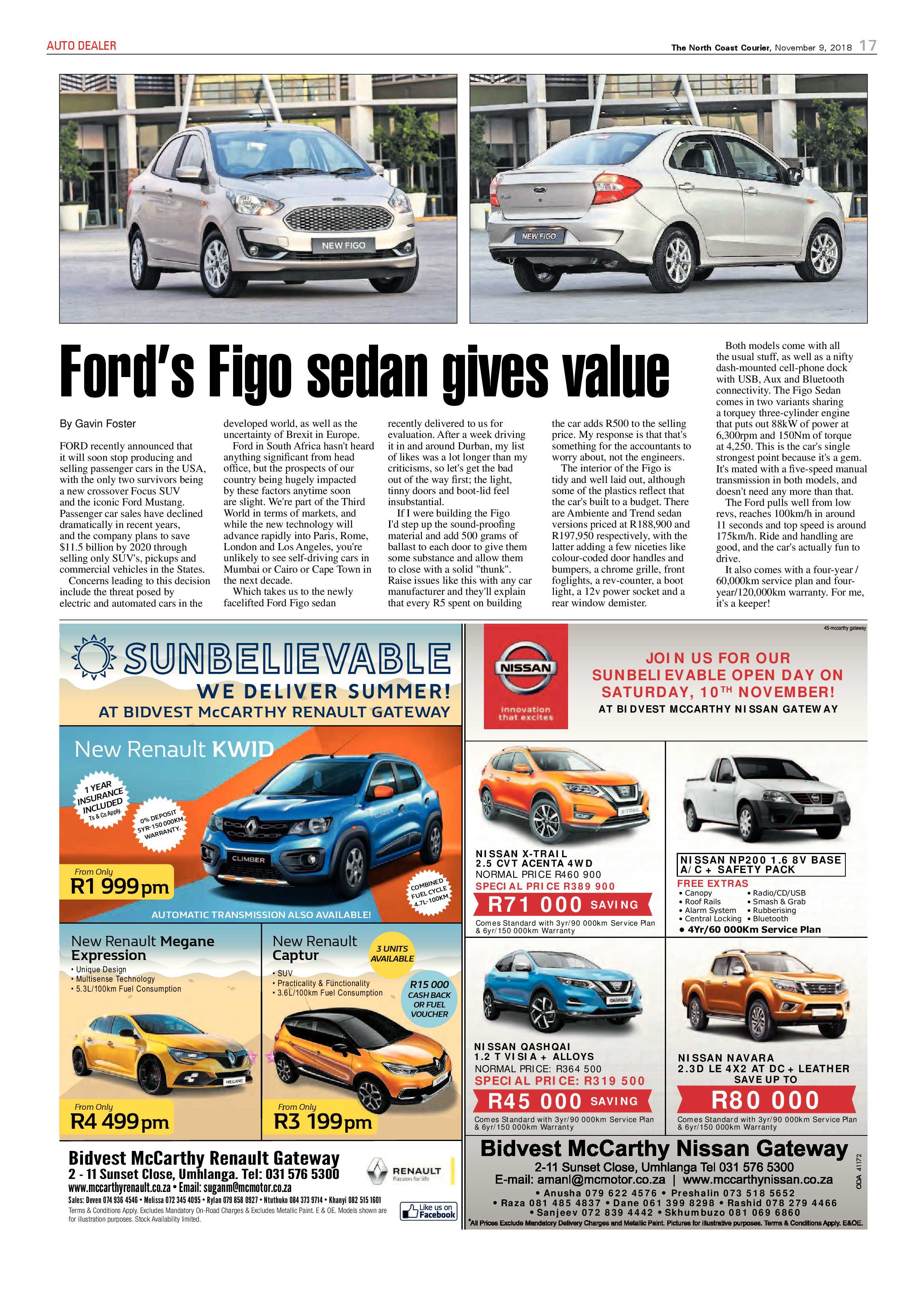The North Coast Courier – 09 November 2018 page 17