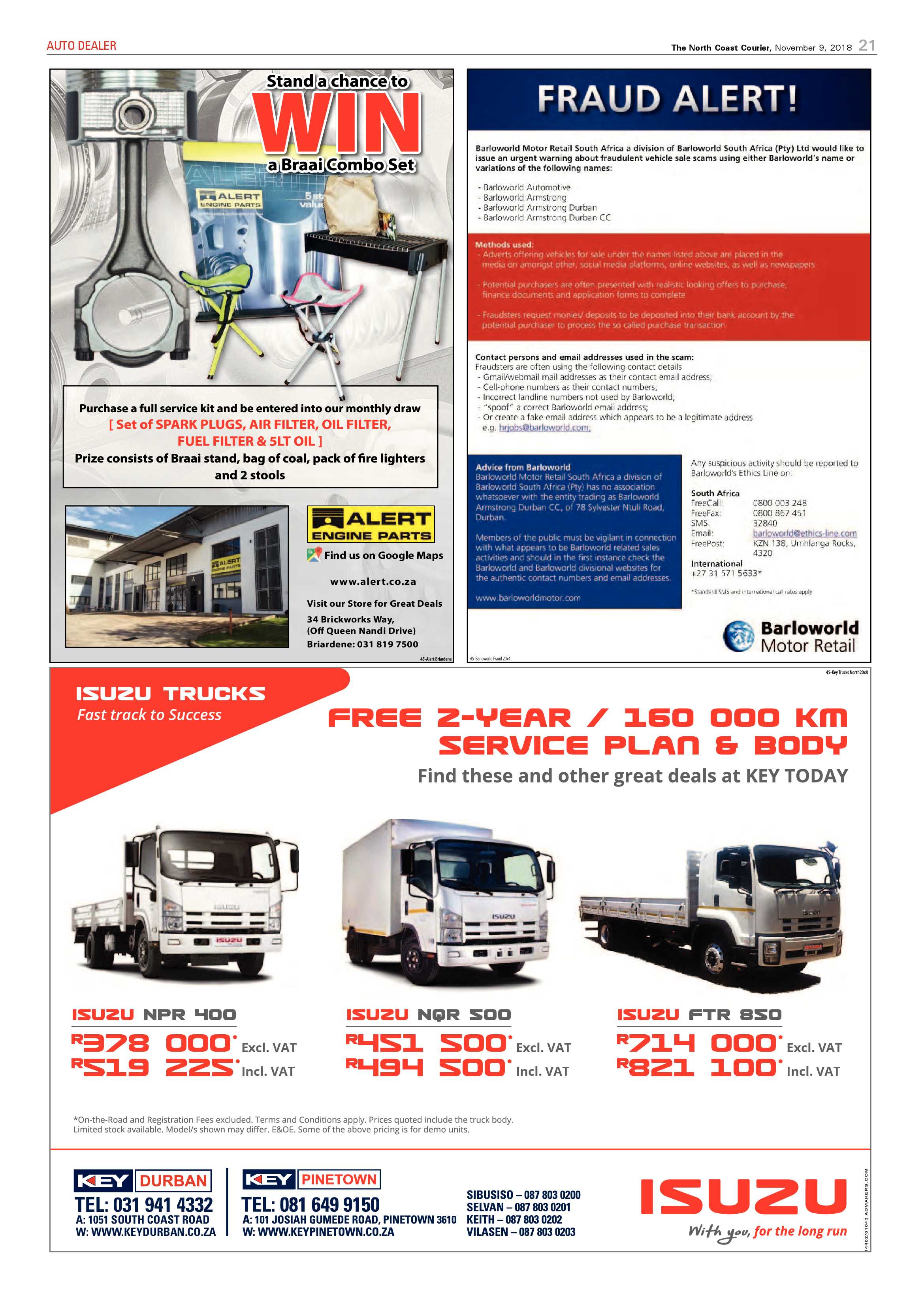 The North Coast Courier – 09 November 2018 page 21