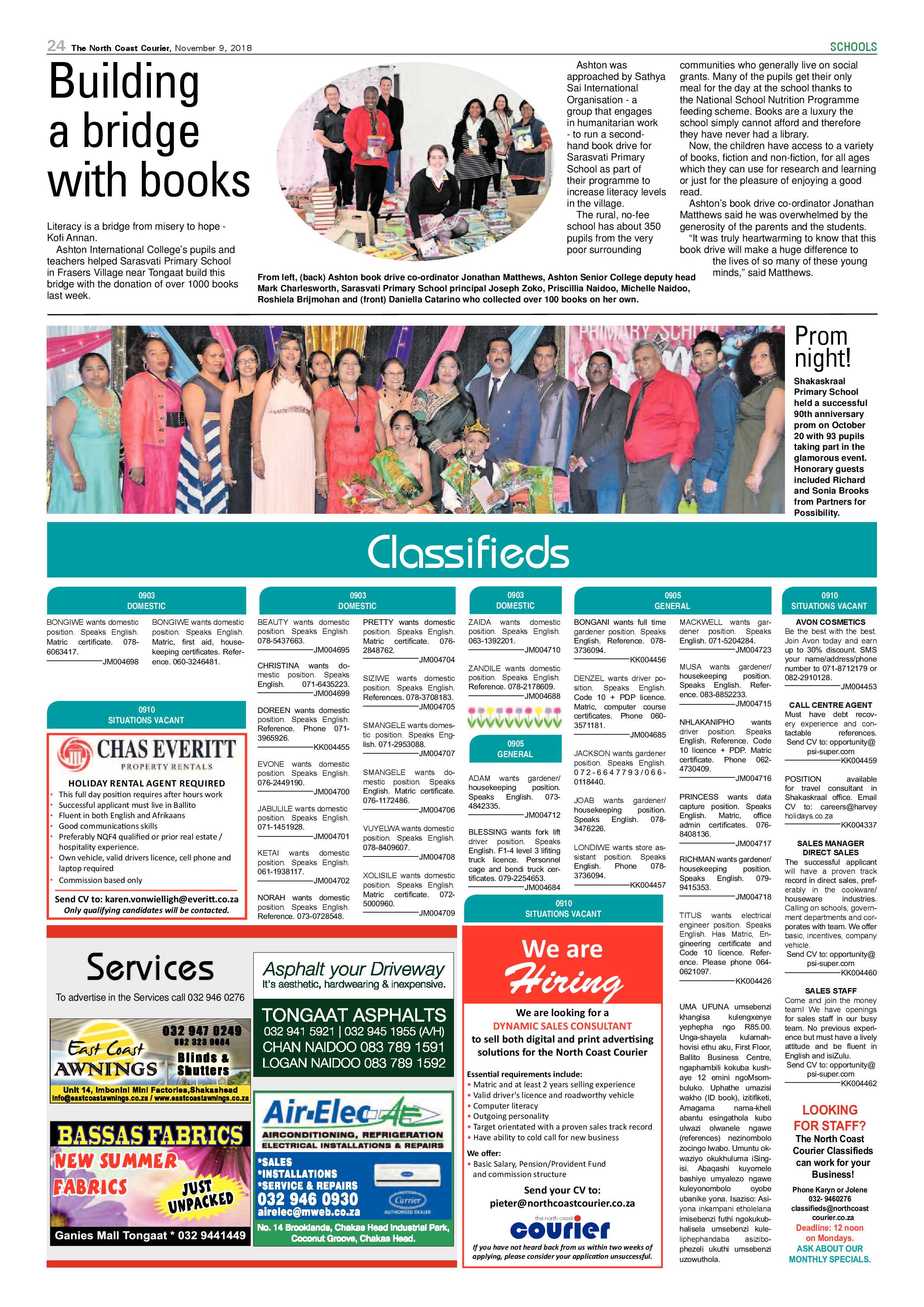 The North Coast Courier – 09 November 2018 page 24