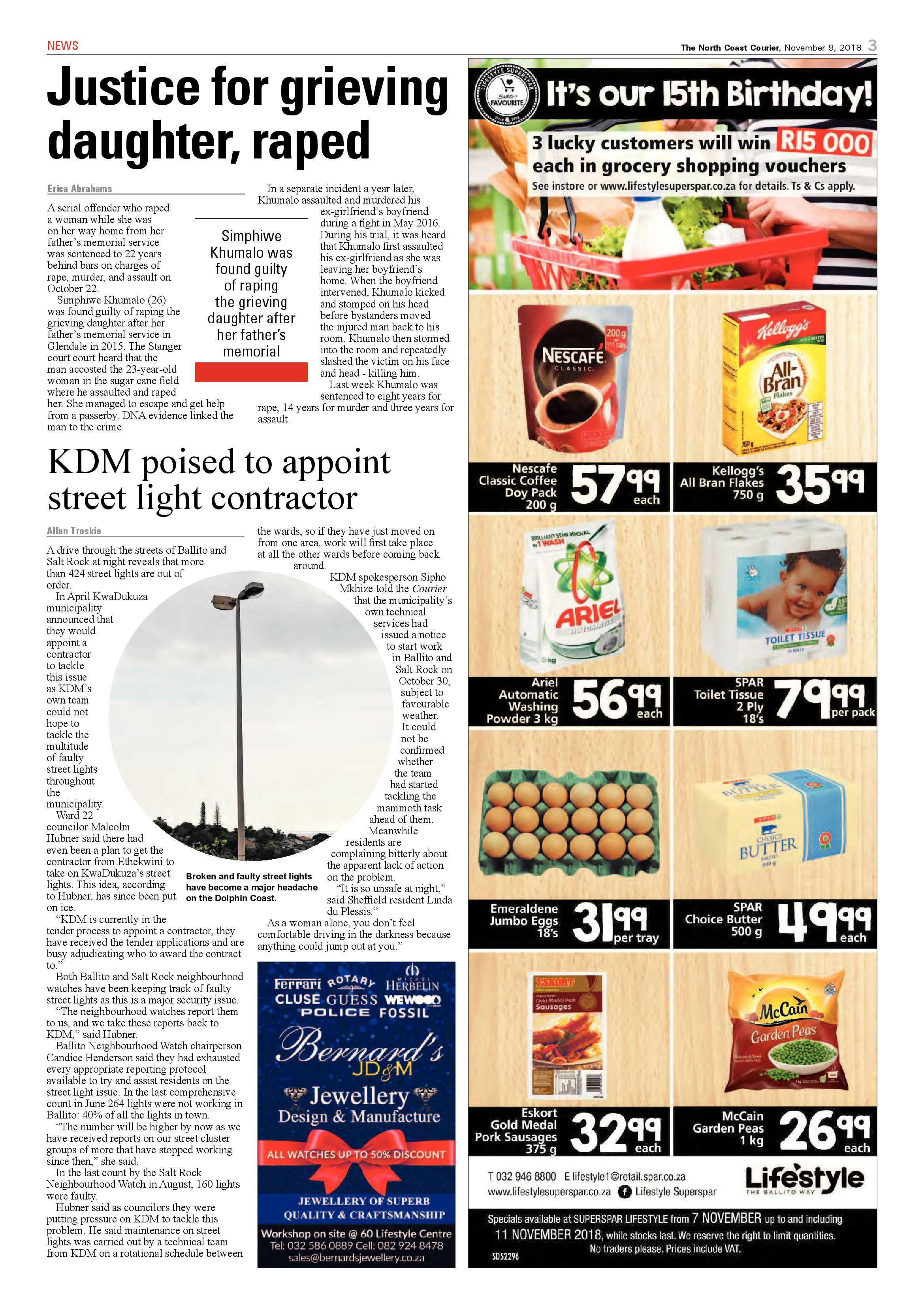 The North Coast Courier – 09 November 2018 page 3