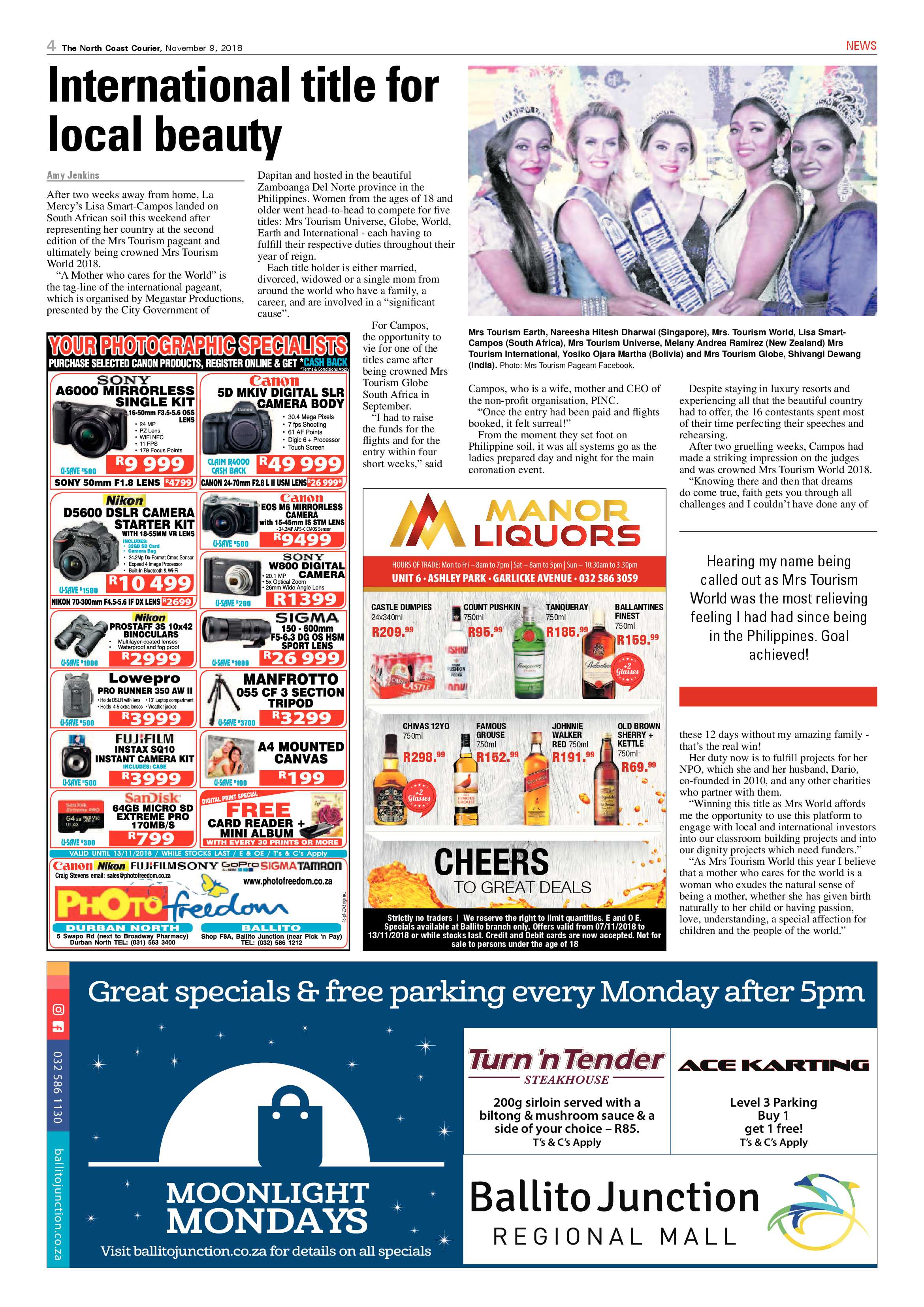 The North Coast Courier – 09 November 2018 page 4
