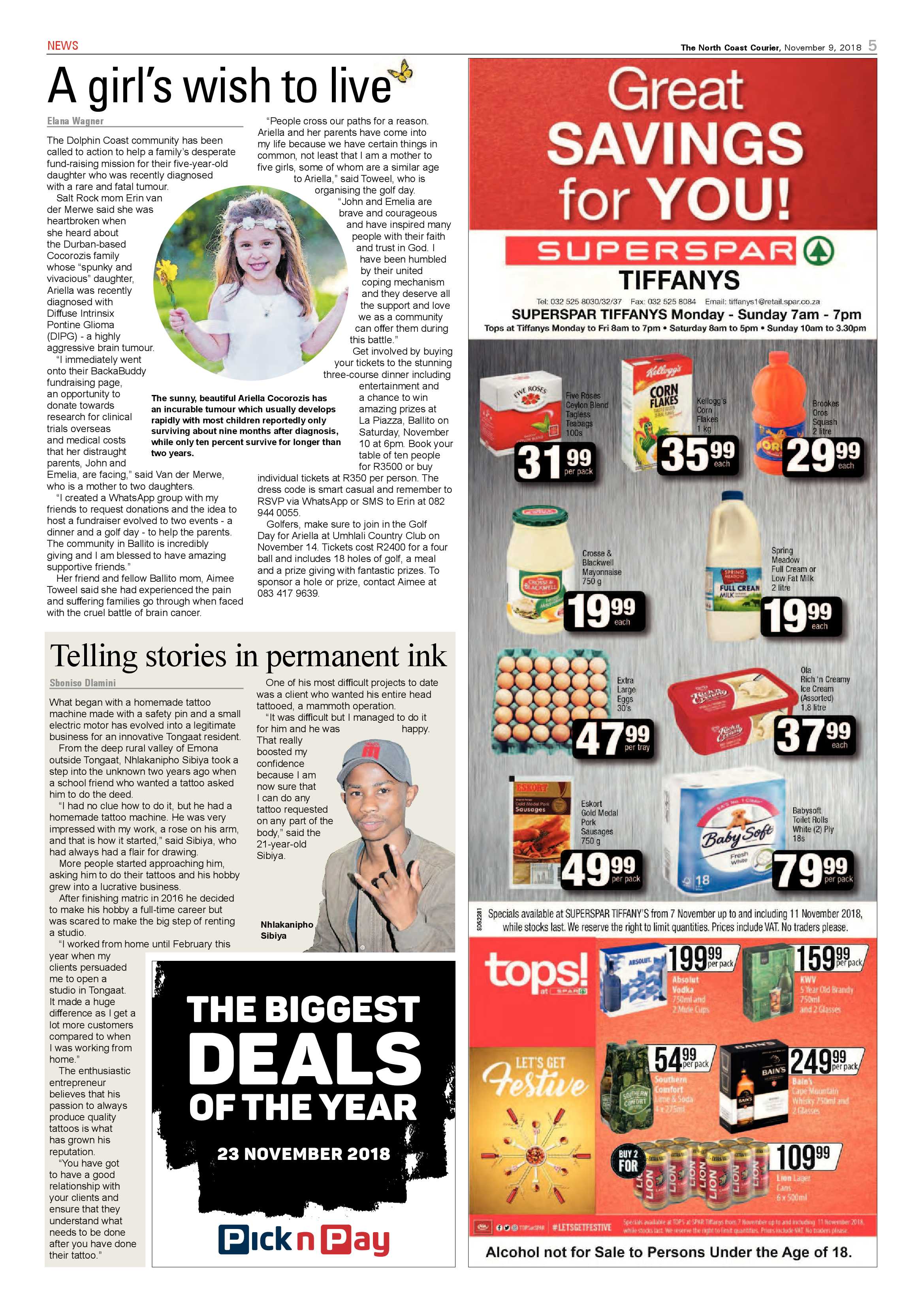 The North Coast Courier – 09 November 2018 page 5