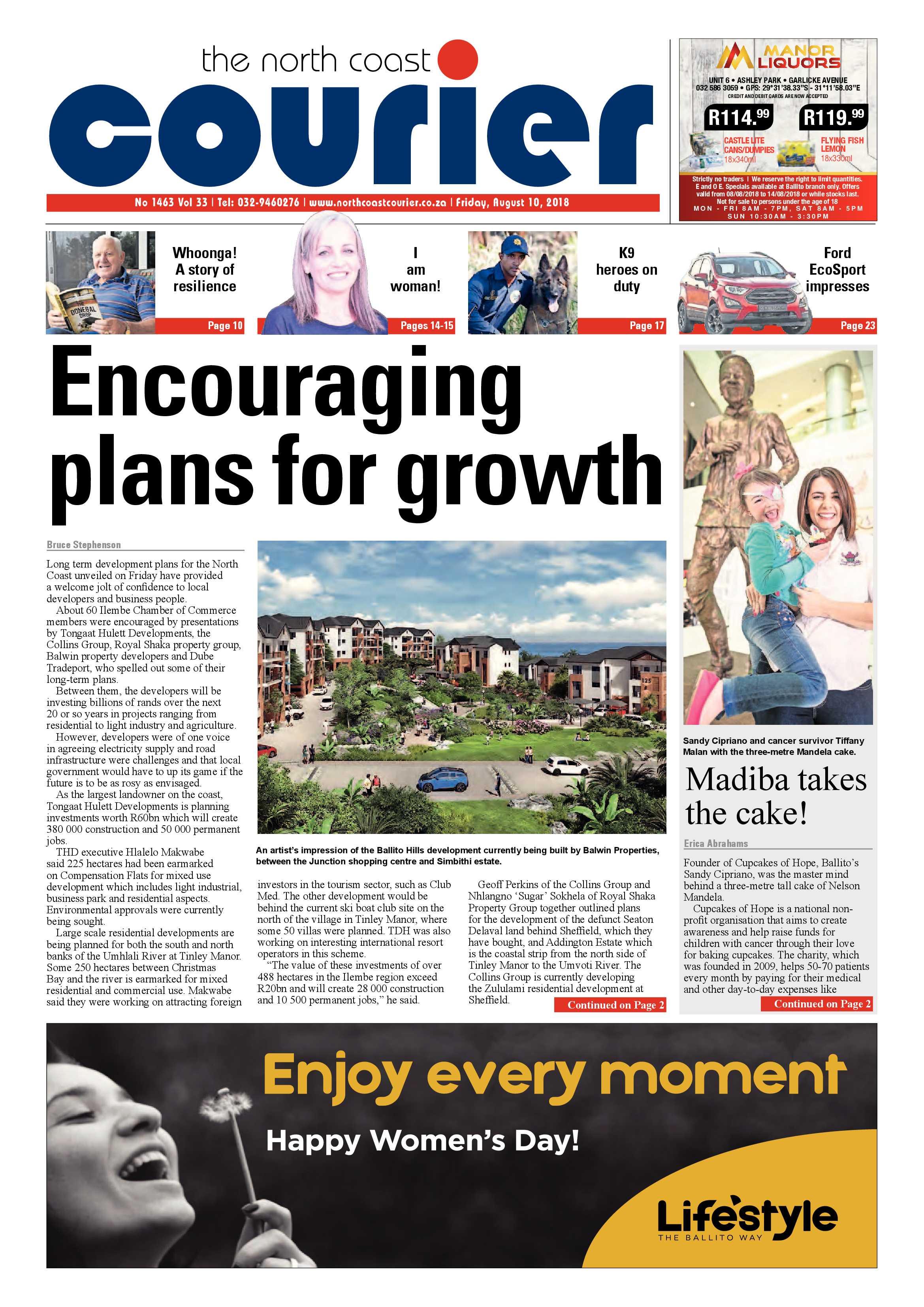 The North Coast Courier – 10 August 2018 page 1