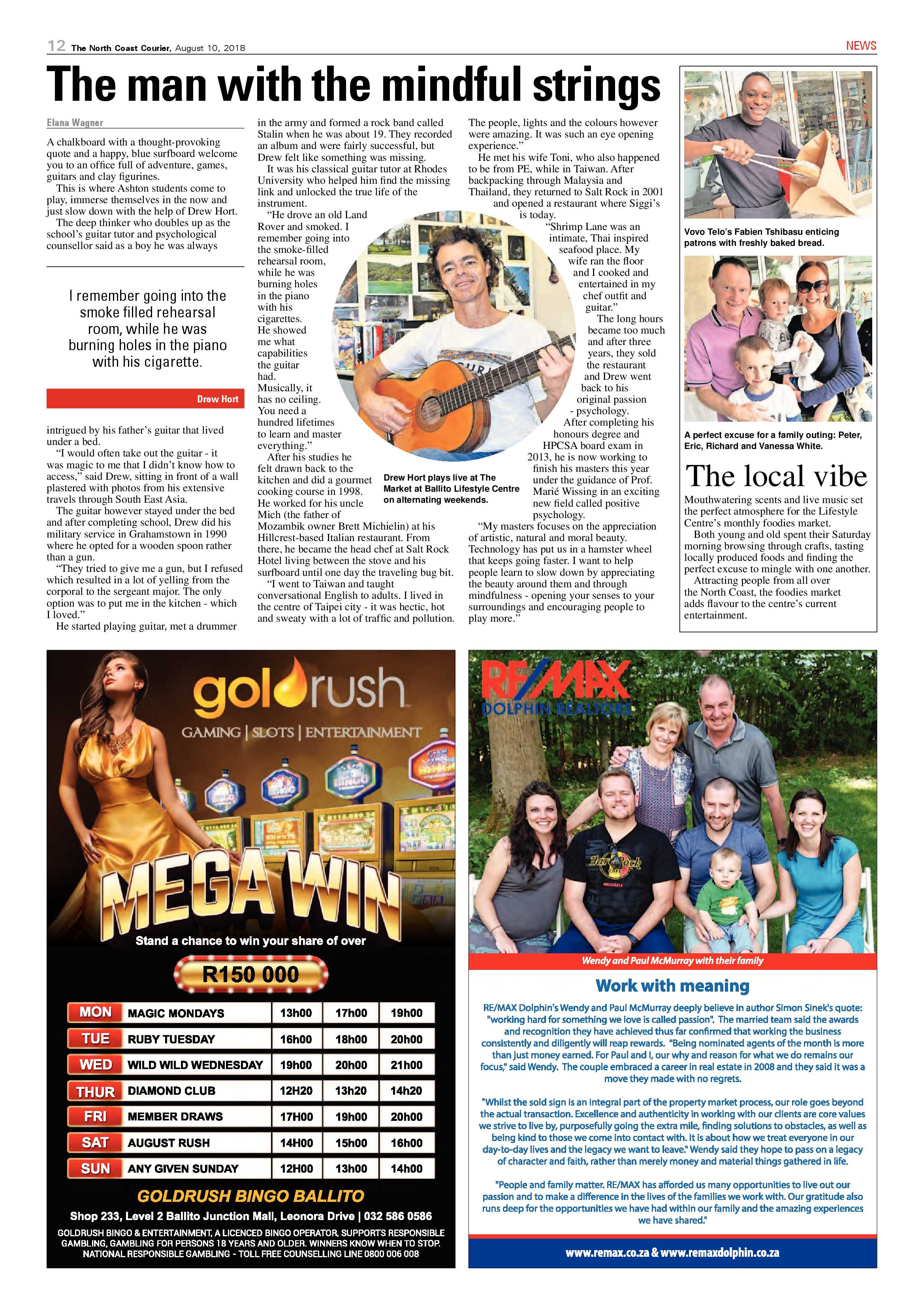 The North Coast Courier – 10 August 2018 page 12