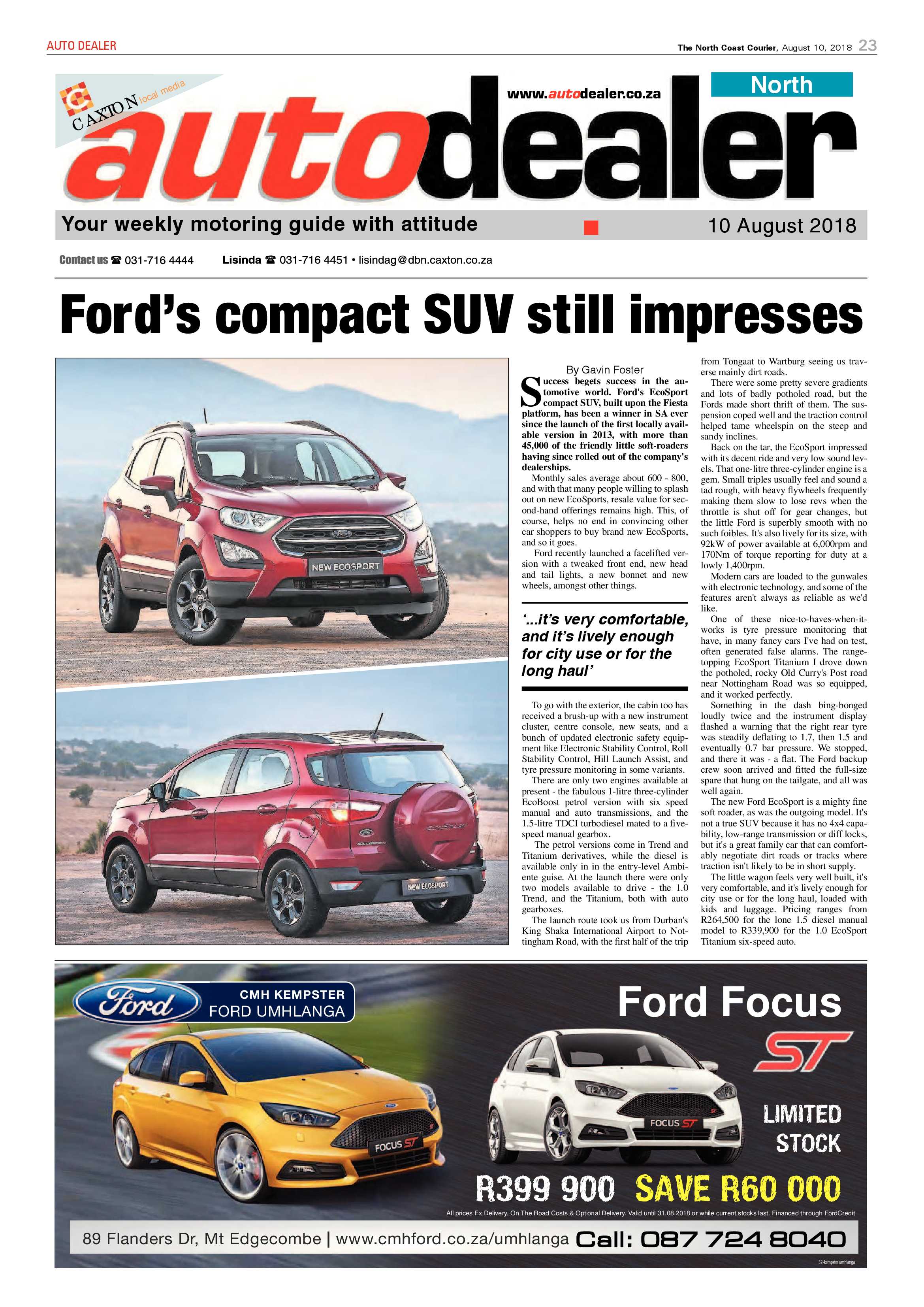 The North Coast Courier – 10 August 2018 page 23