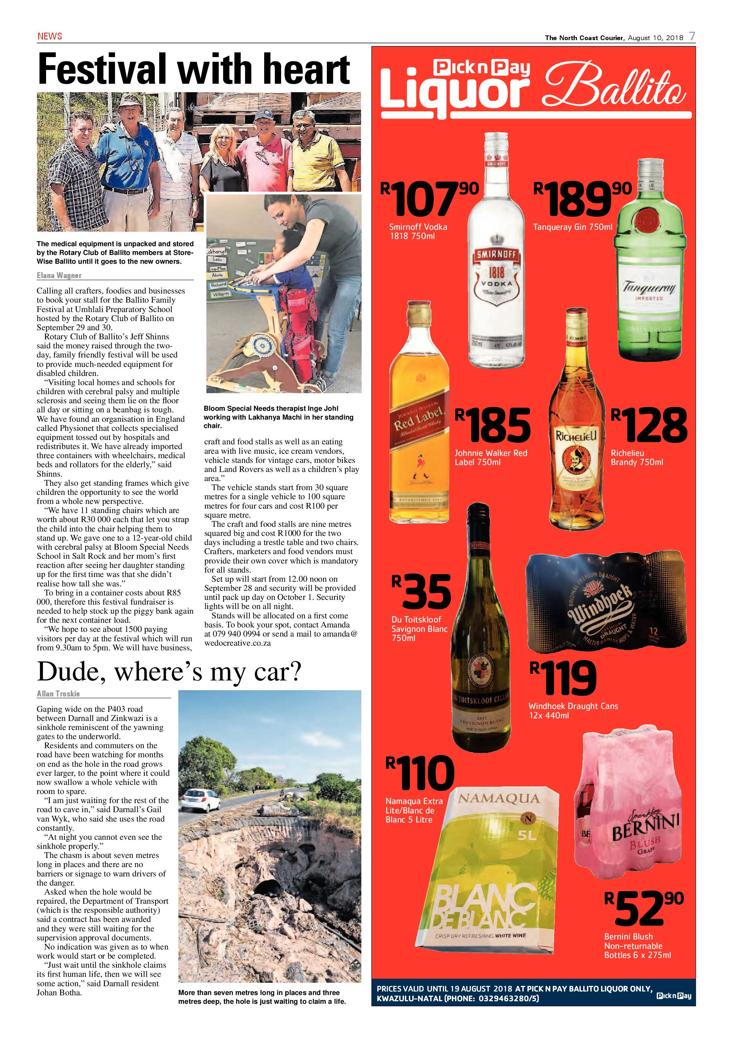 The North Coast Courier – 10 August 2018 page 7