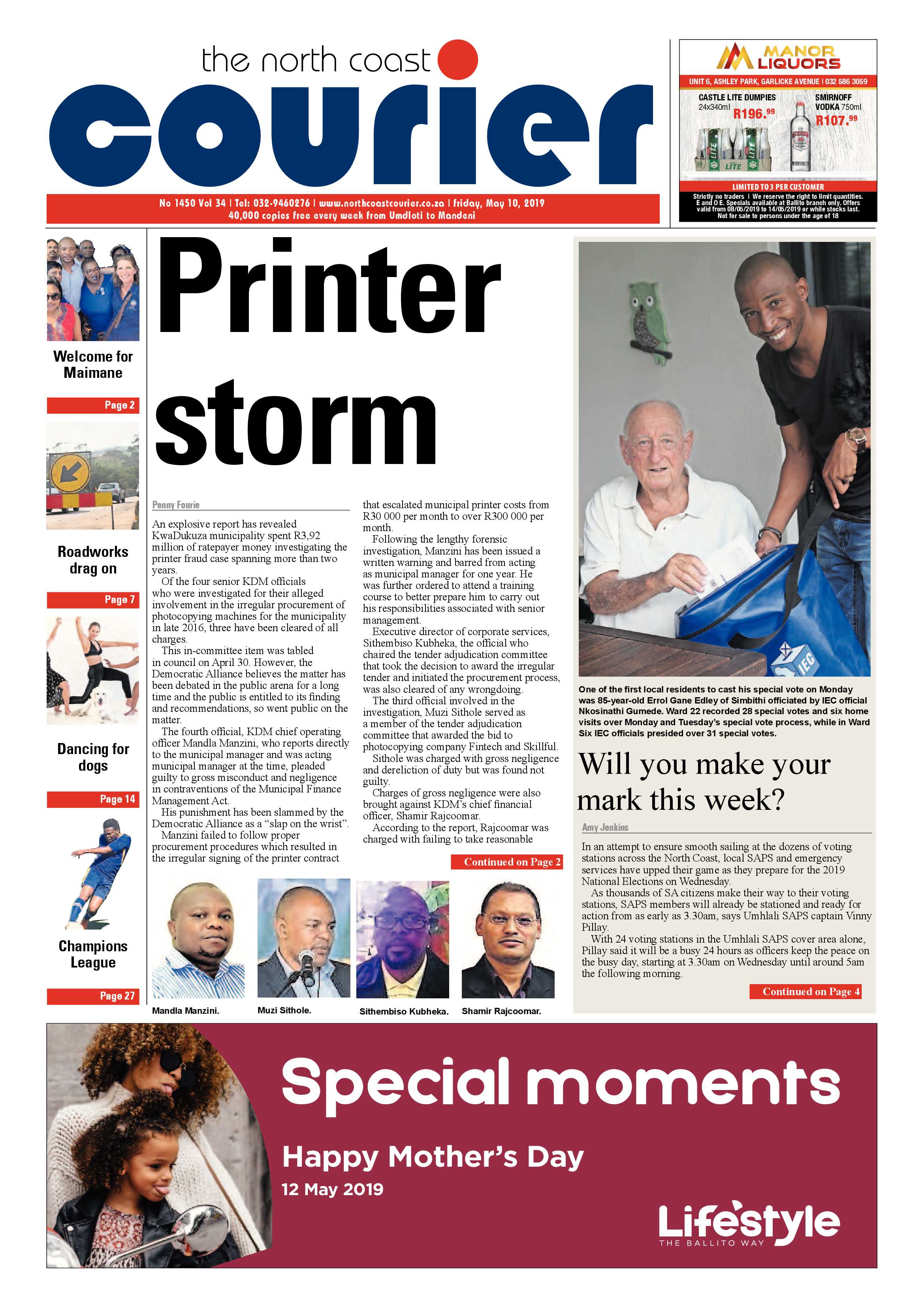 The North Coast Courier – 10 May 2019 page 1