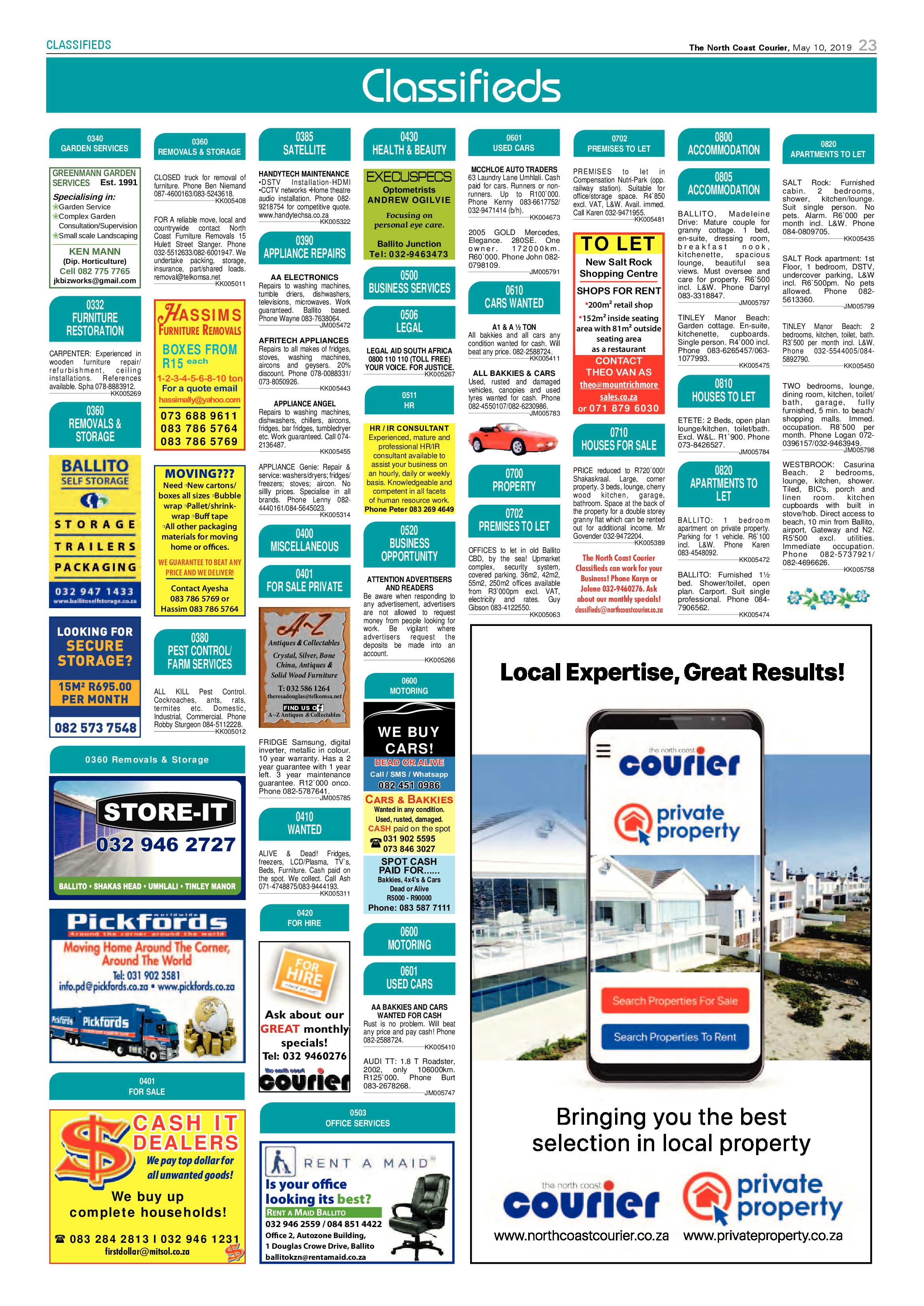 The North Coast Courier – 10 May 2019 page 23