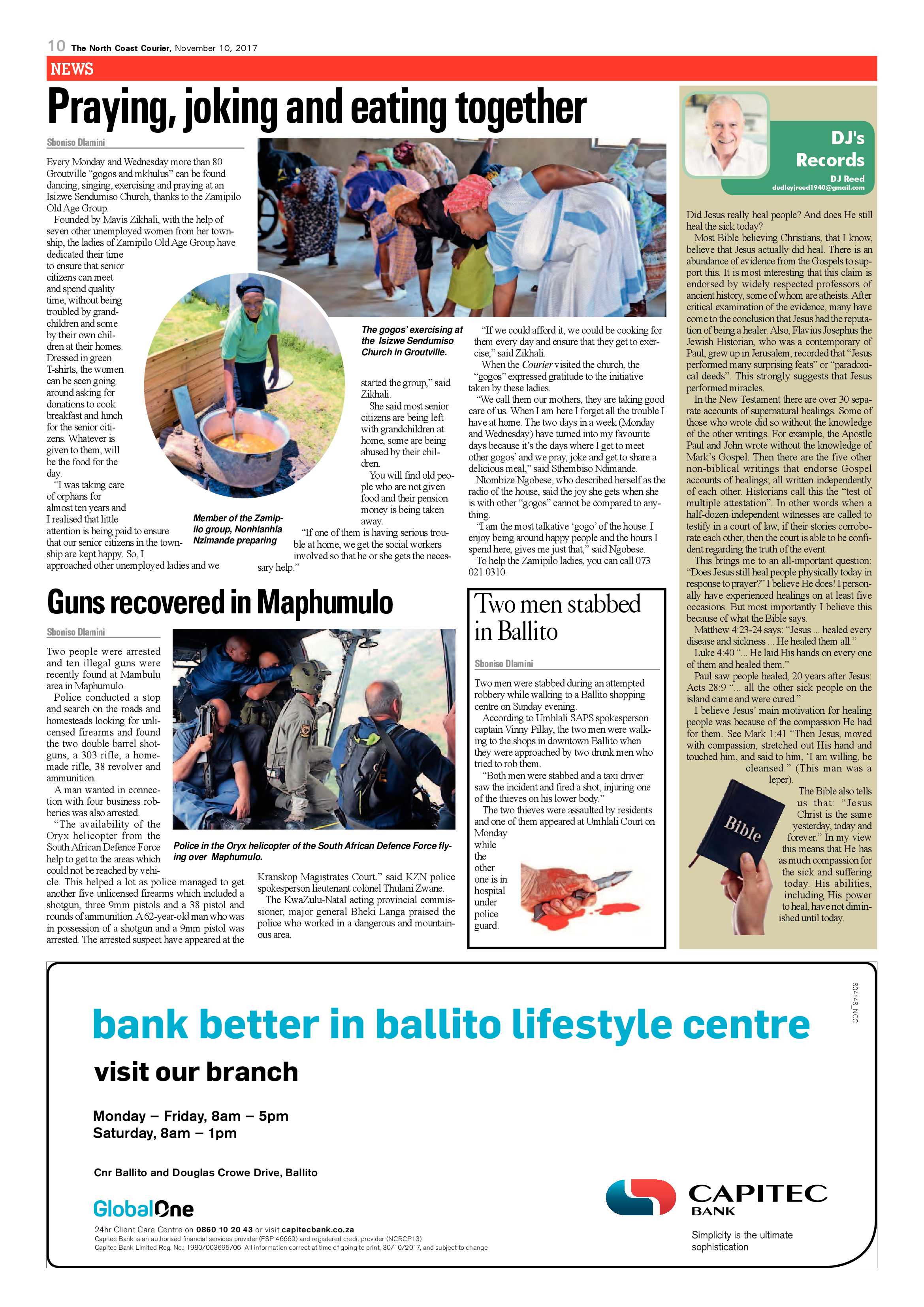 The North Coast Courier – 10 November 2017 page 10