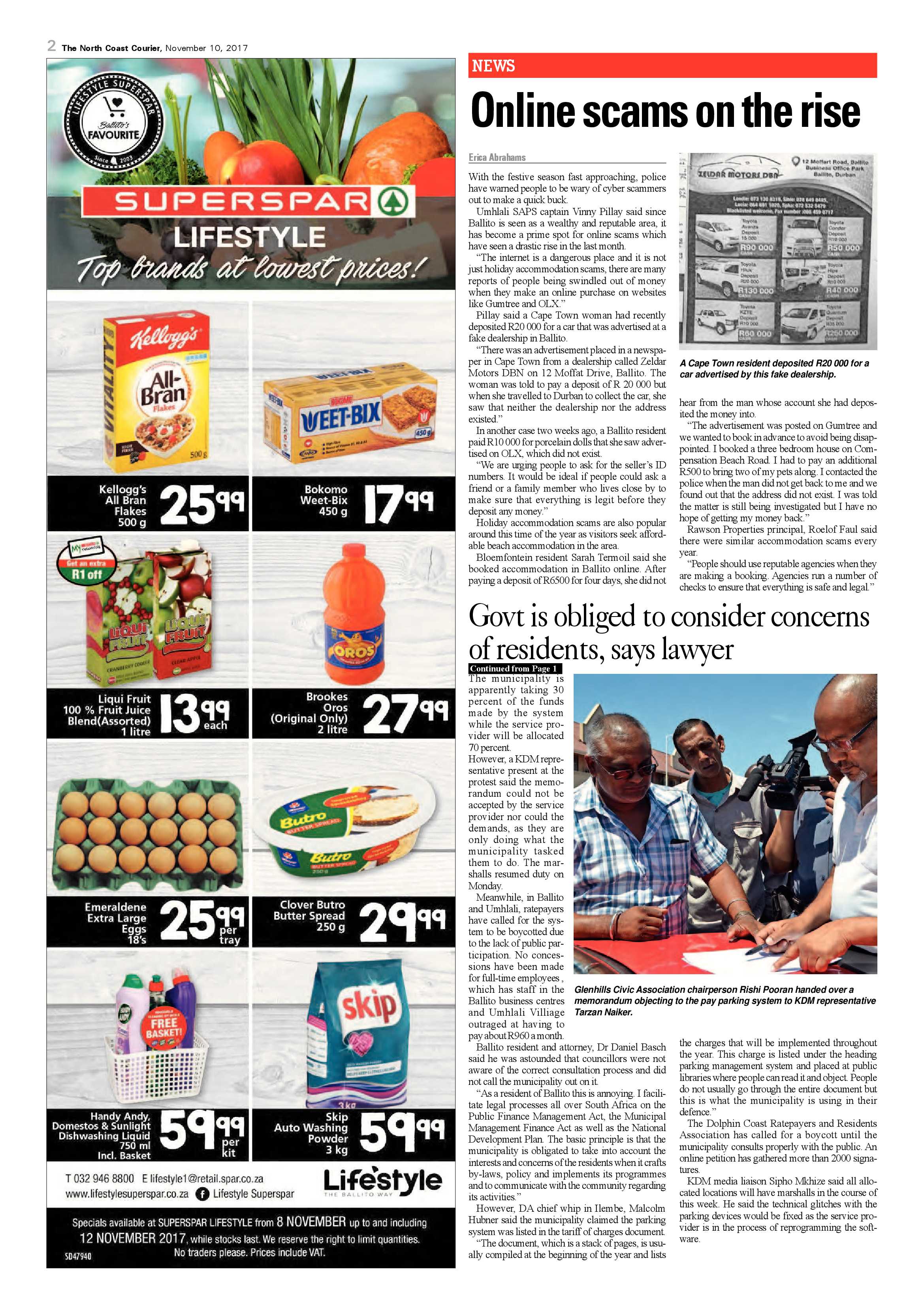 The North Coast Courier – 10 November 2017 page 2