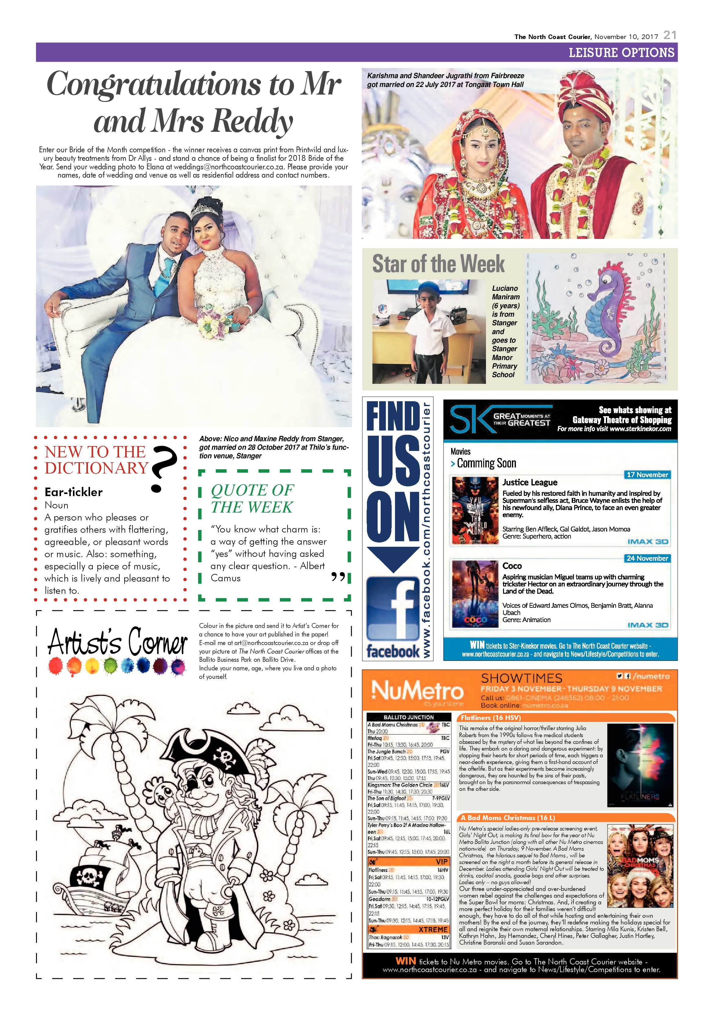 The North Coast Courier – 10 November 2017 page 21