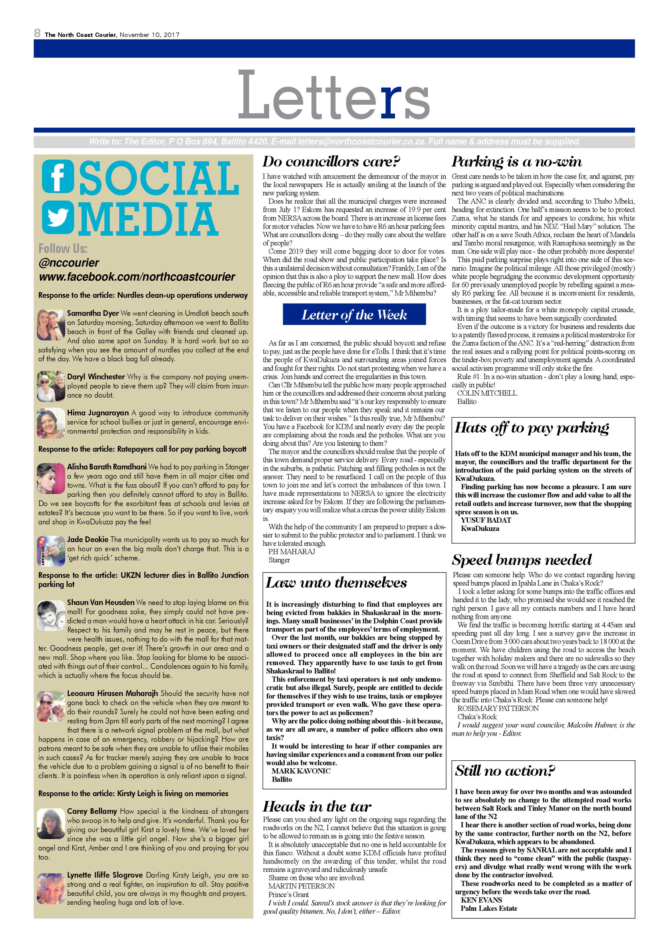 The North Coast Courier – 10 November 2017 page 8