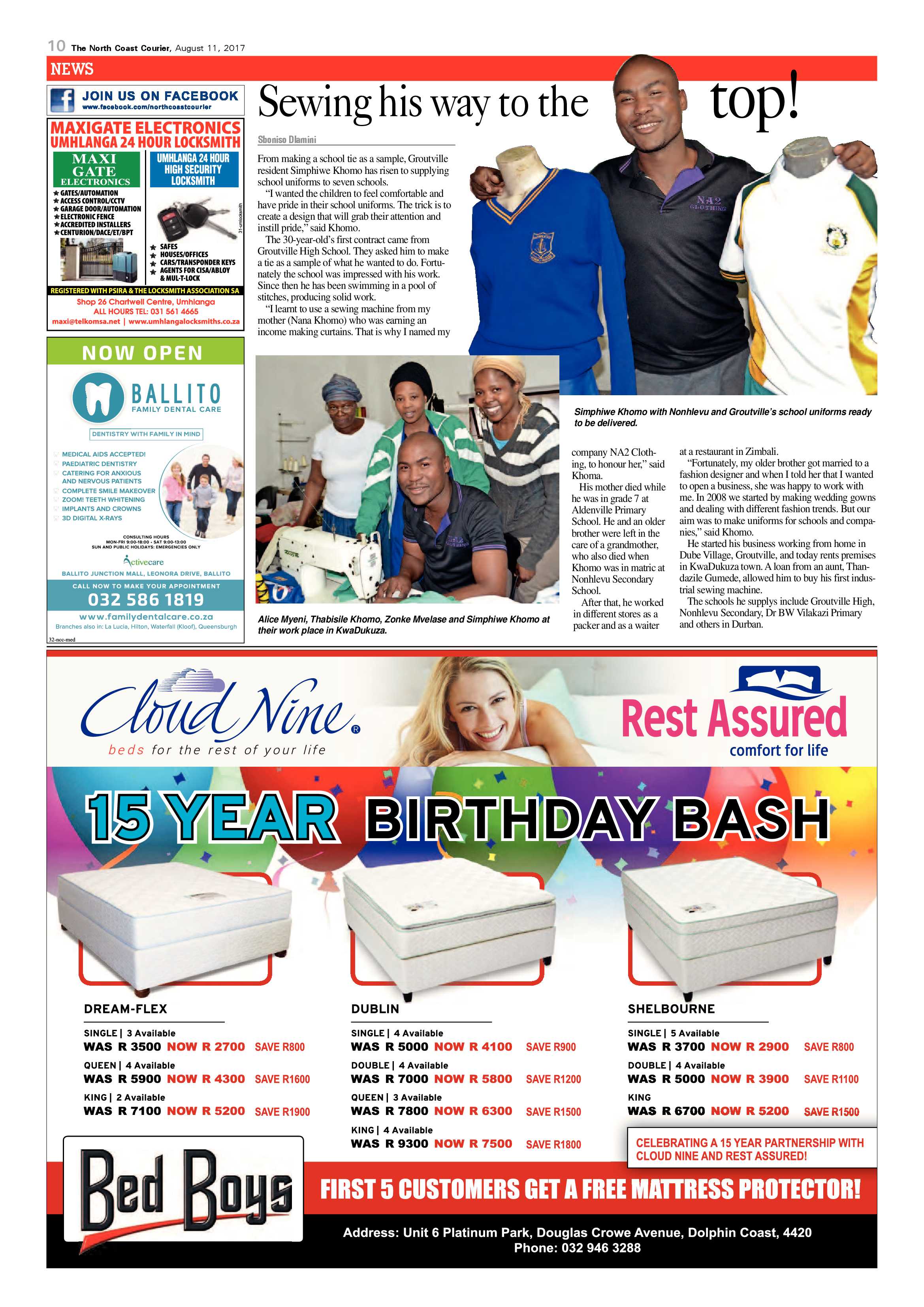 The North Coast Courier – 11 August 2017 page 10