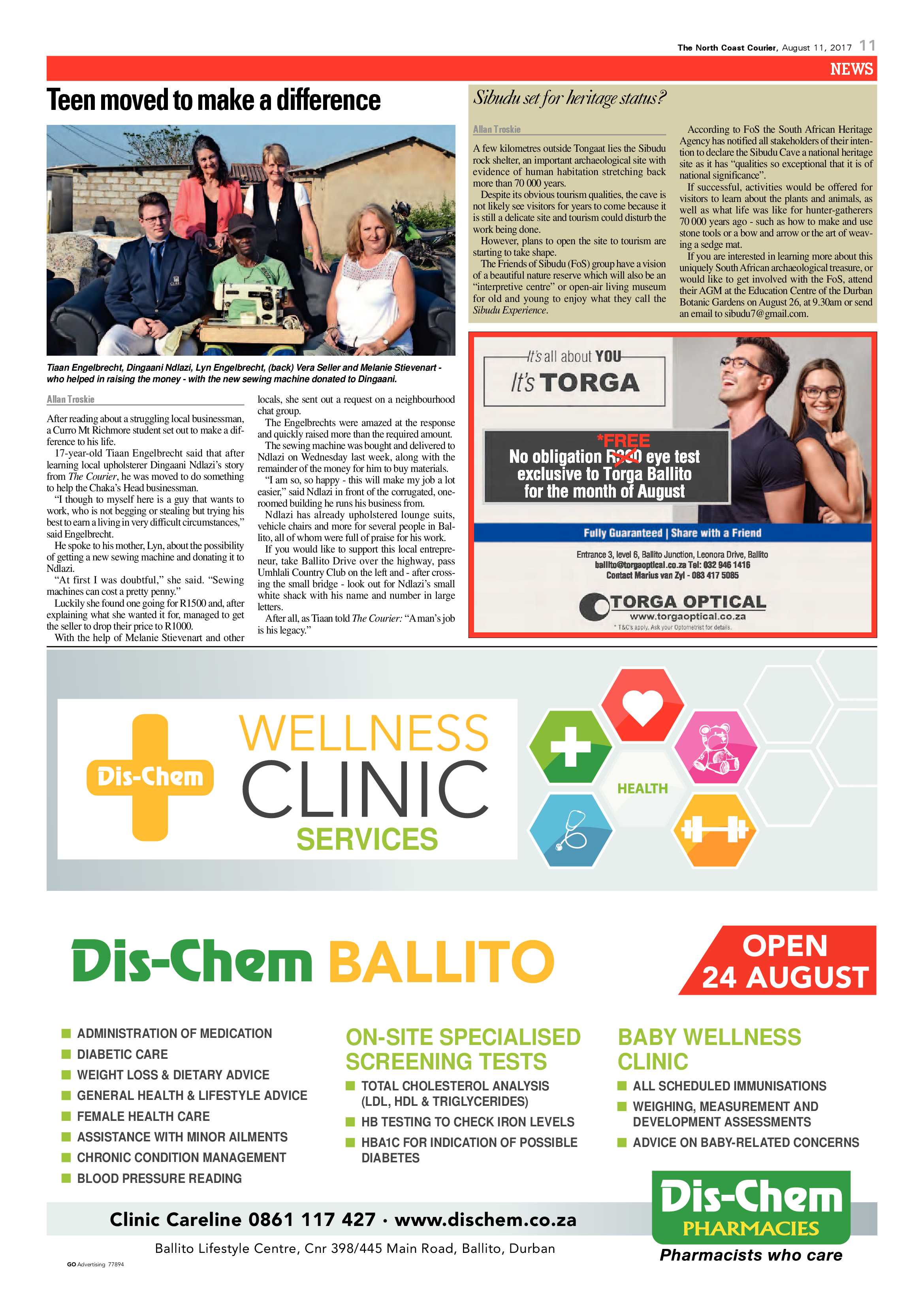 The North Coast Courier – 11 August 2017 page 11