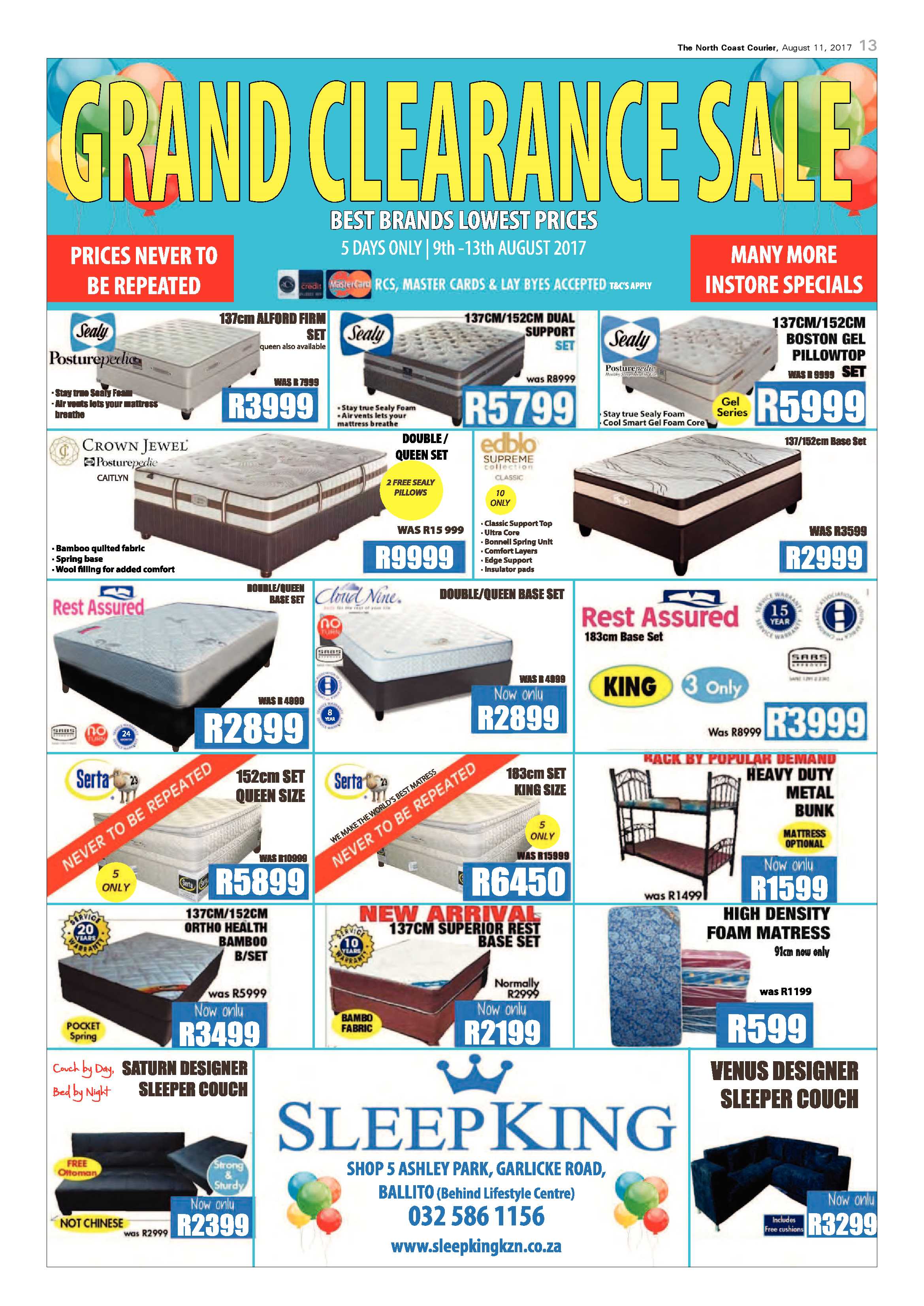 The North Coast Courier – 11 August 2017 page 13