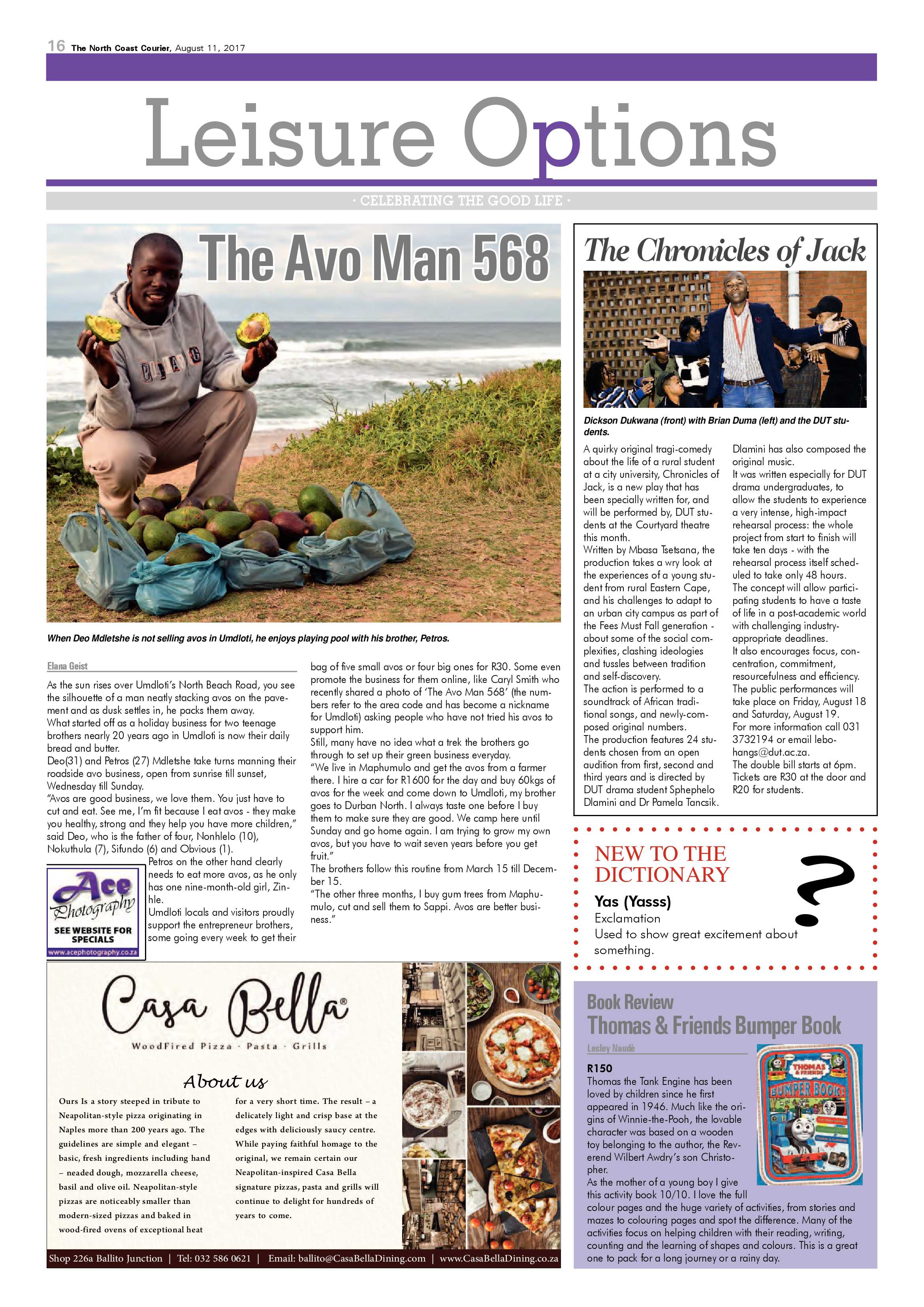 The North Coast Courier – 11 August 2017 page 16
