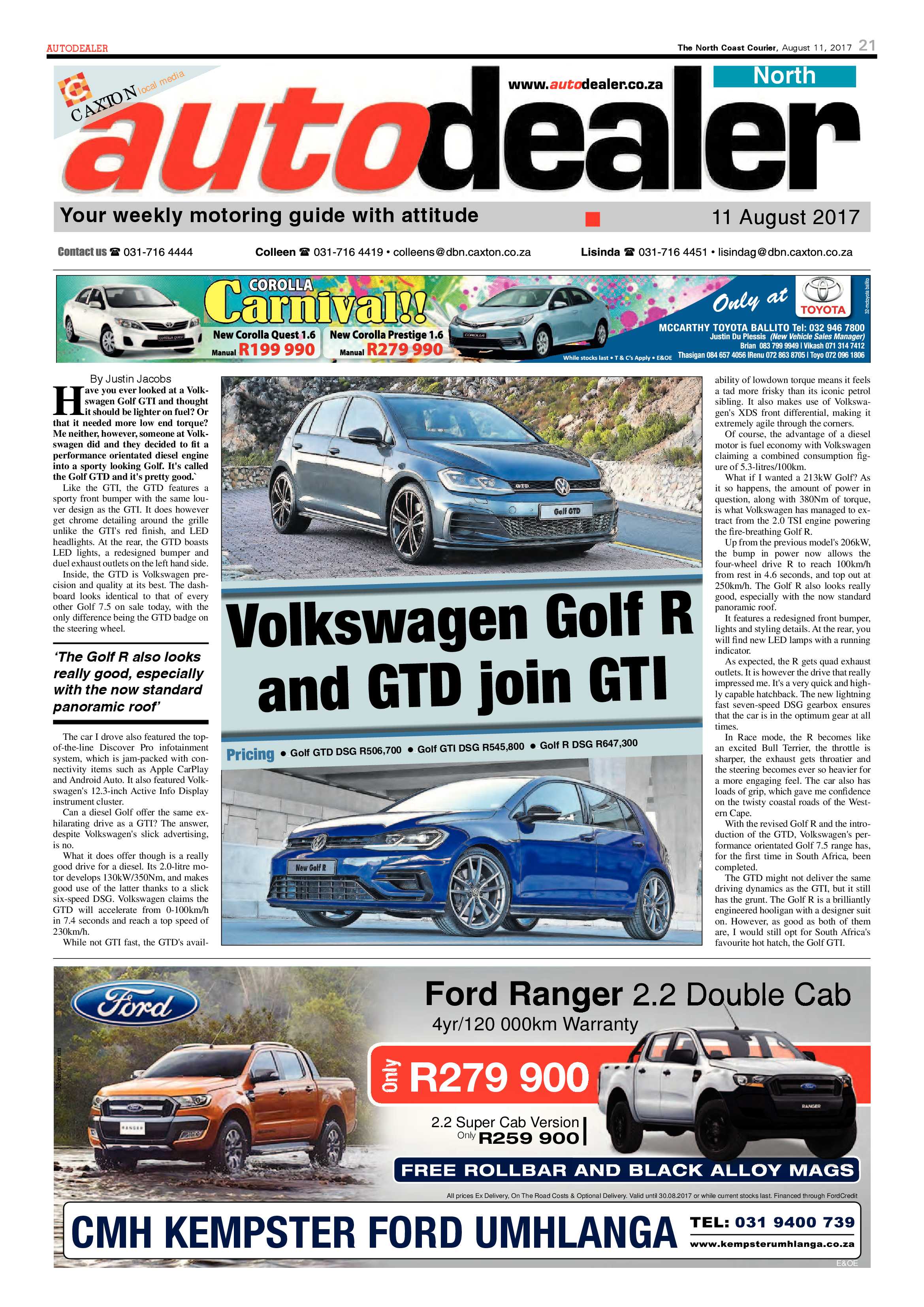 The North Coast Courier – 11 August 2017 page 21