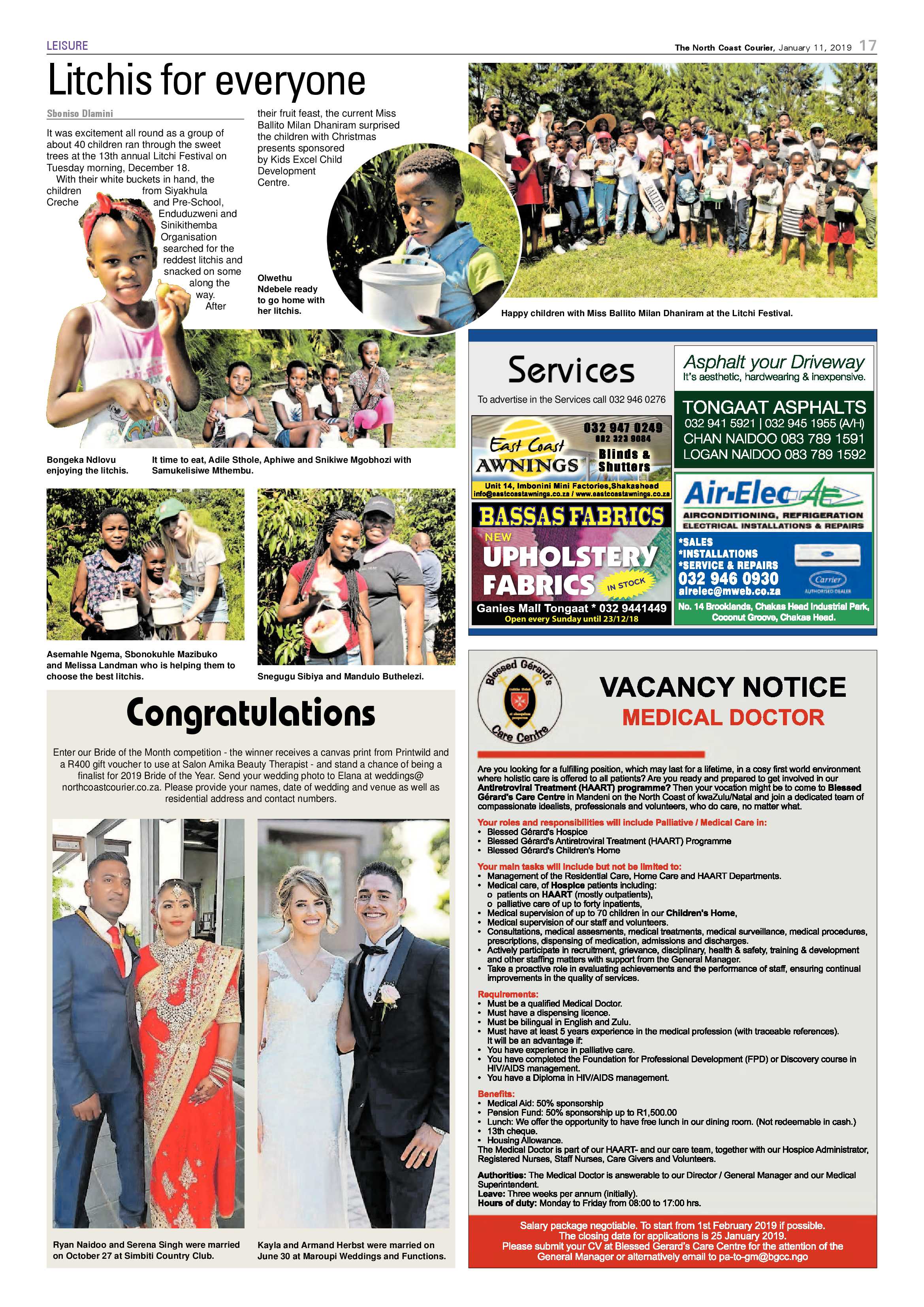 The North Coast Courier – 11 January 2019 page 17