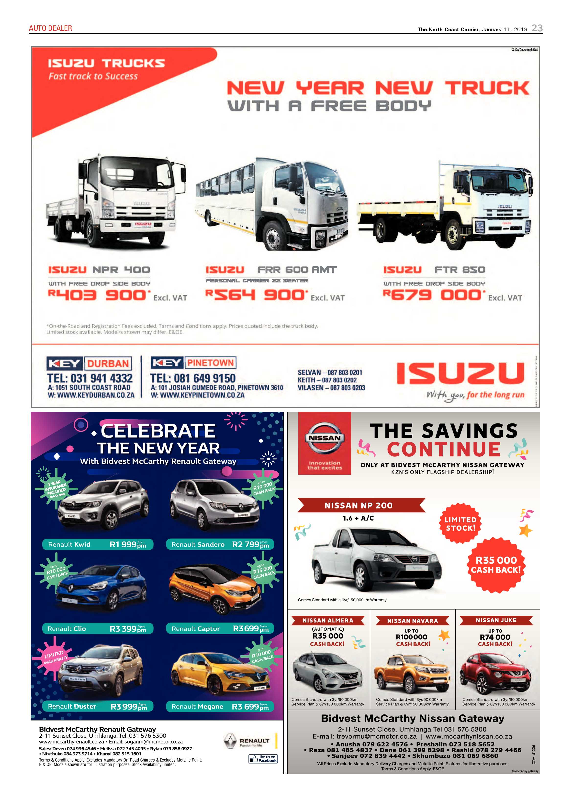 The North Coast Courier – 11 January 2019 page 23