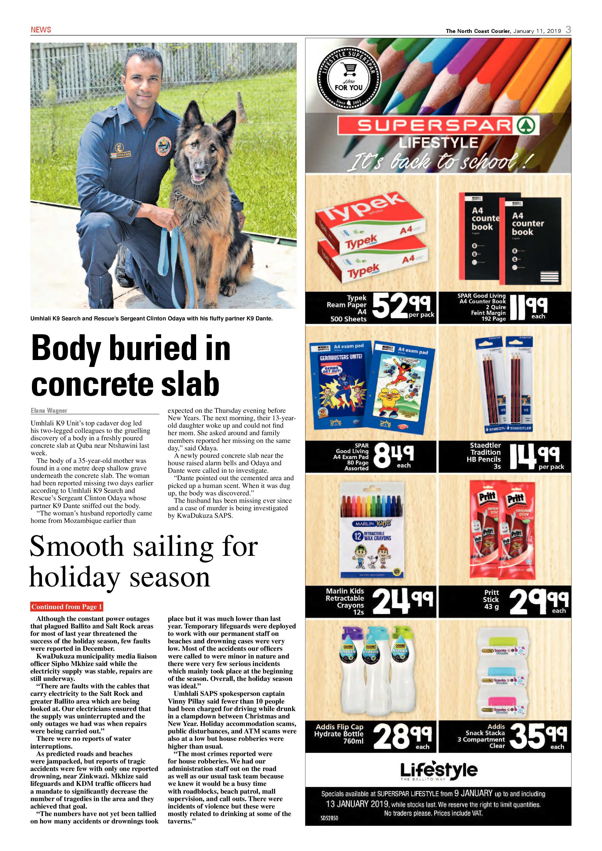 The North Coast Courier – 11 January 2019 page 3
