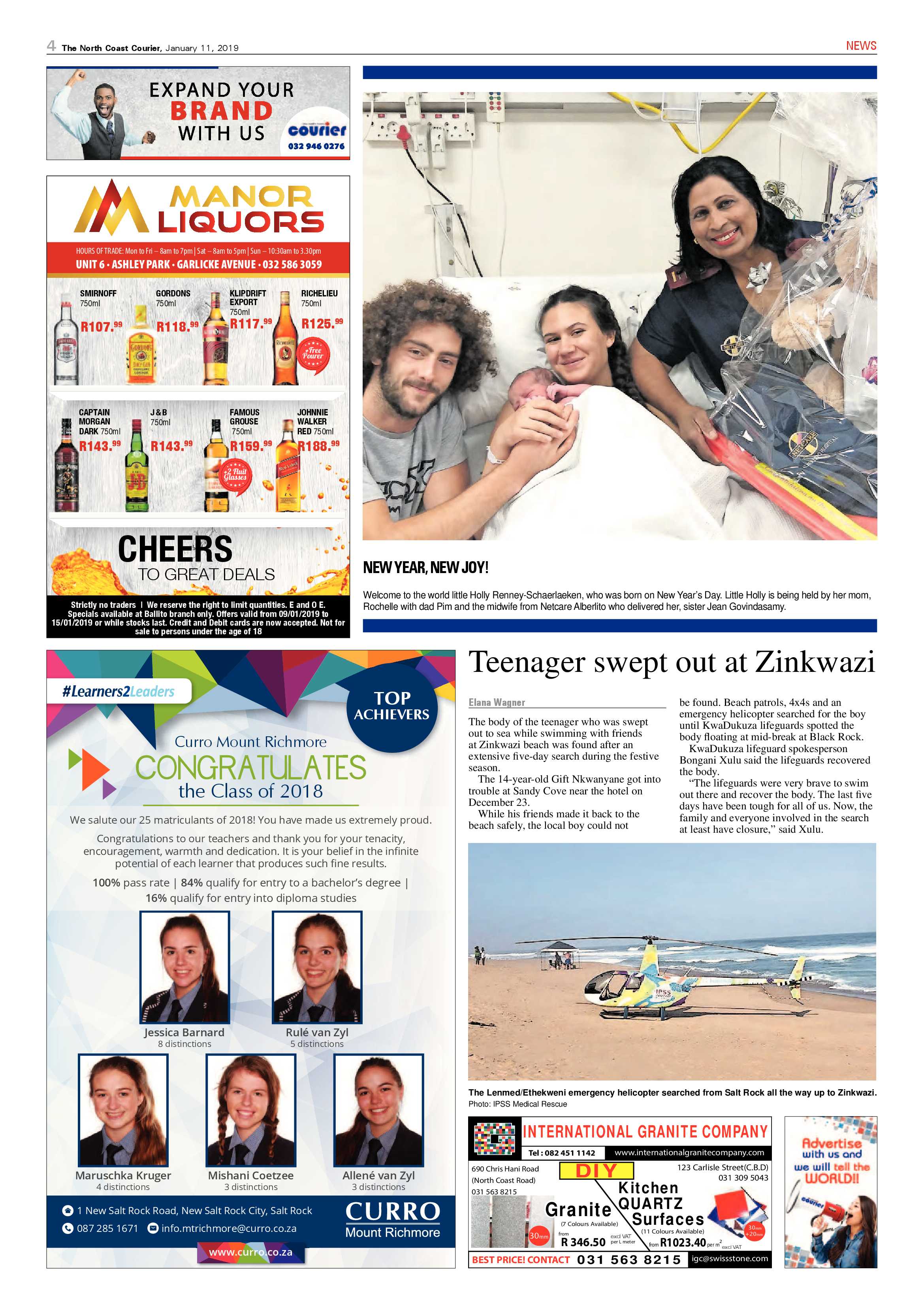 The North Coast Courier – 11 January 2019 page 4