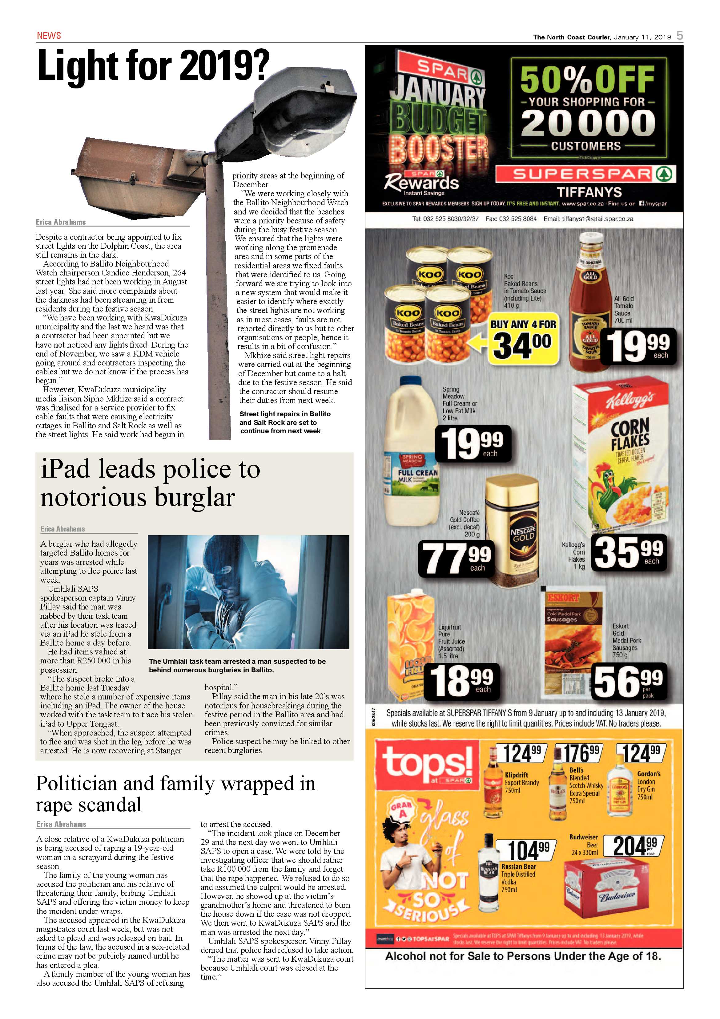 The North Coast Courier – 11 January 2019 page 5