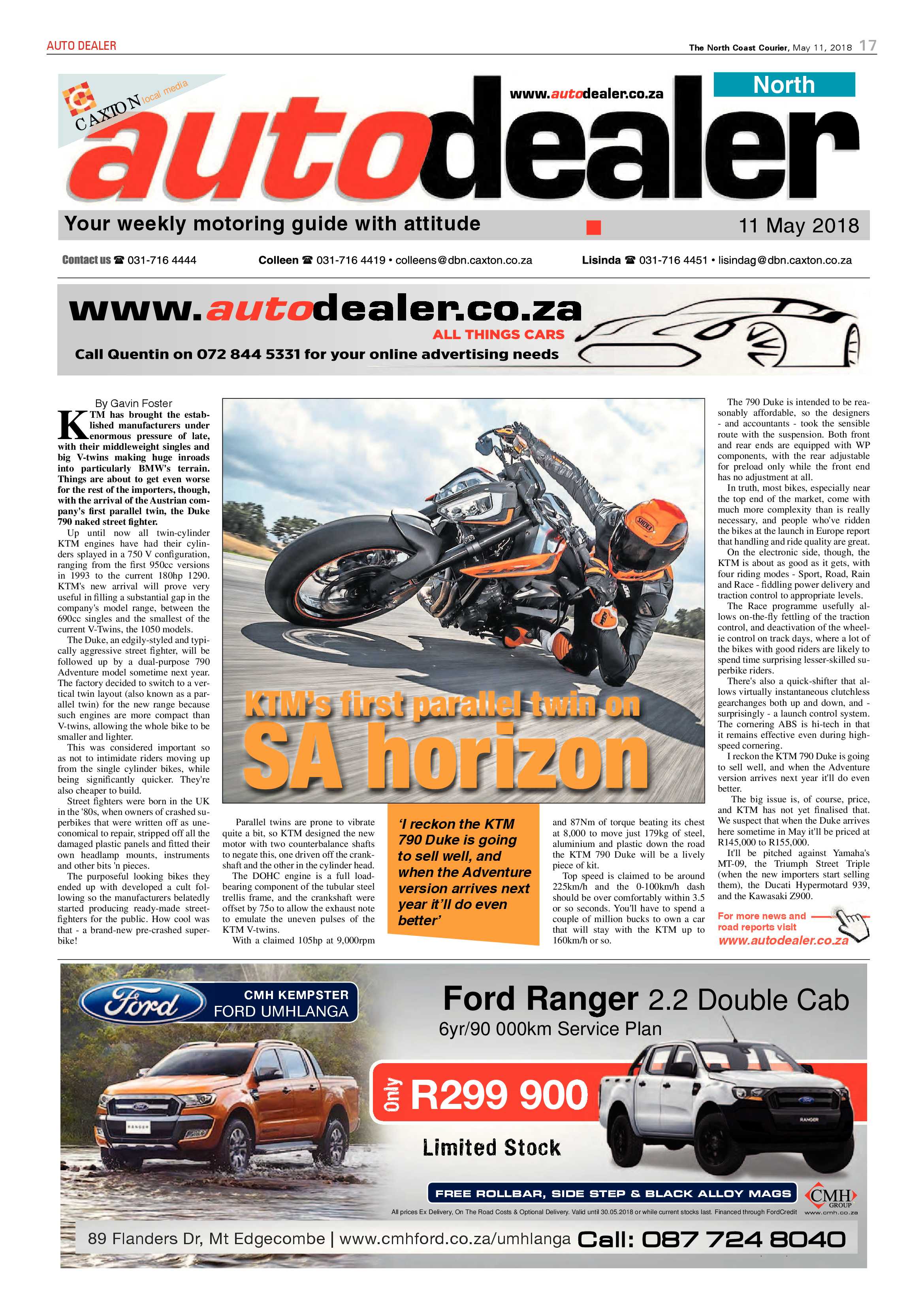 The North Coast Courier – 11 May 2018 page 17