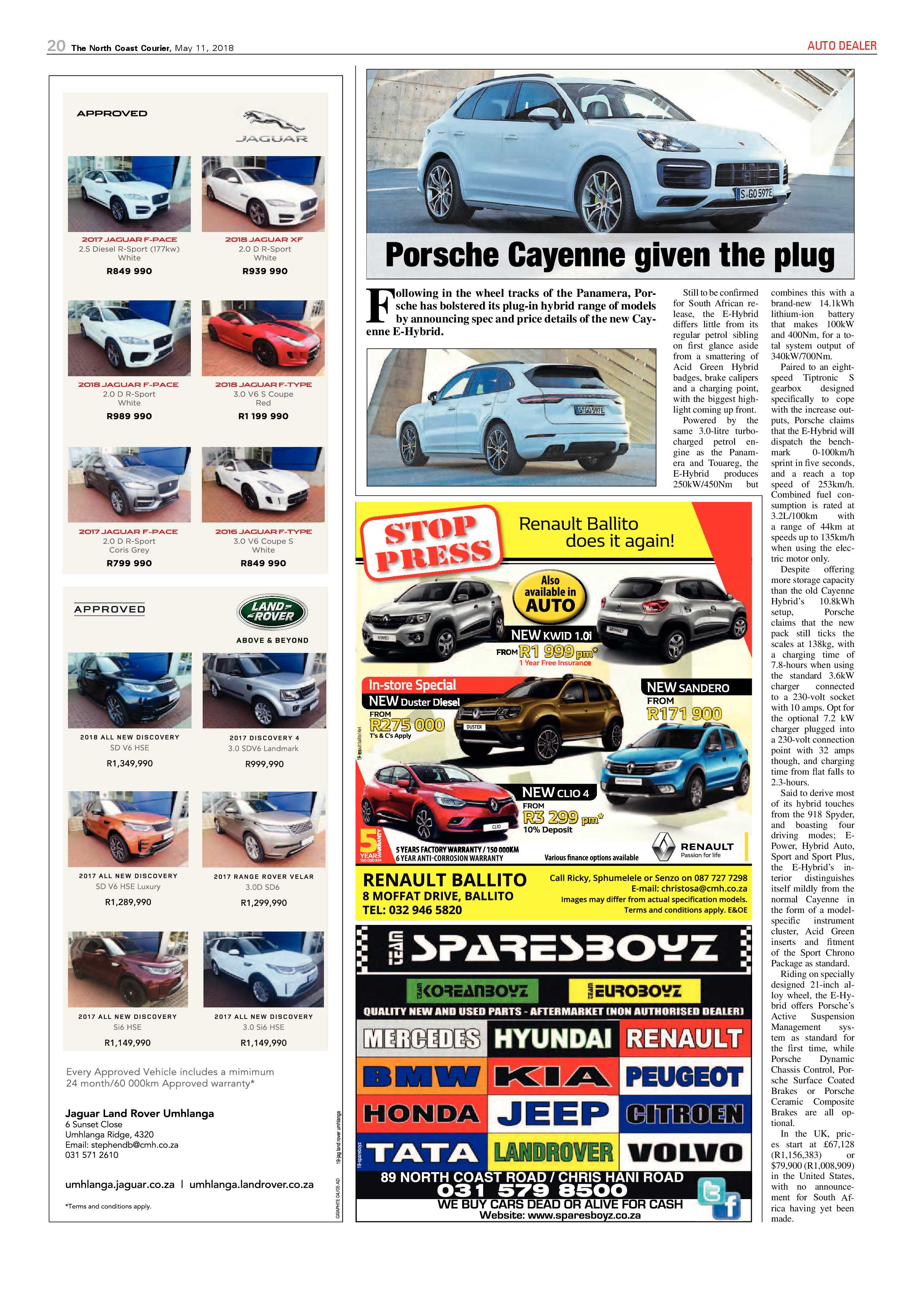 The North Coast Courier – 11 May 2018 page 20