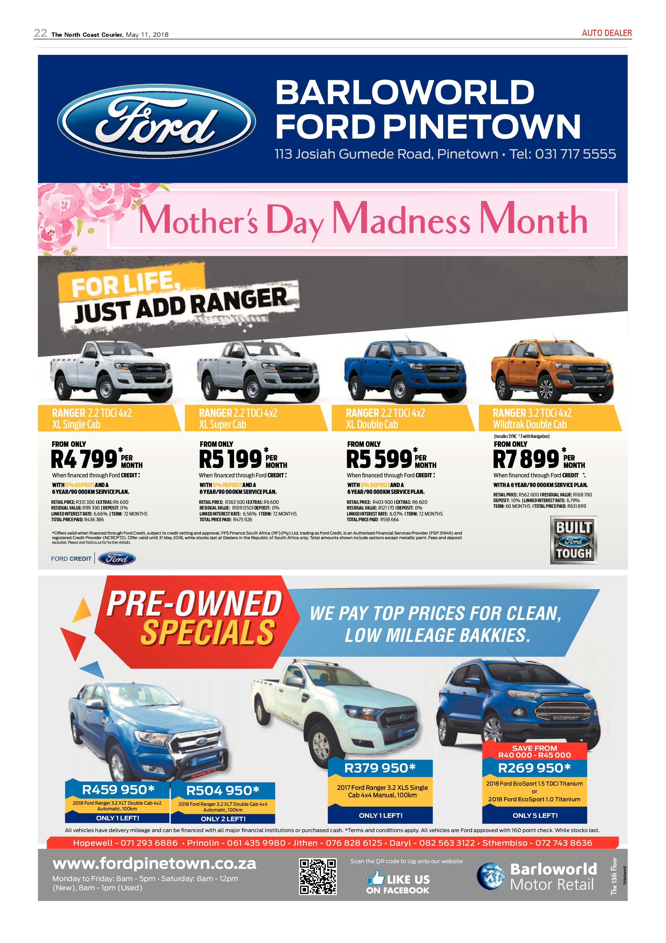 The North Coast Courier – 11 May 2018 page 22