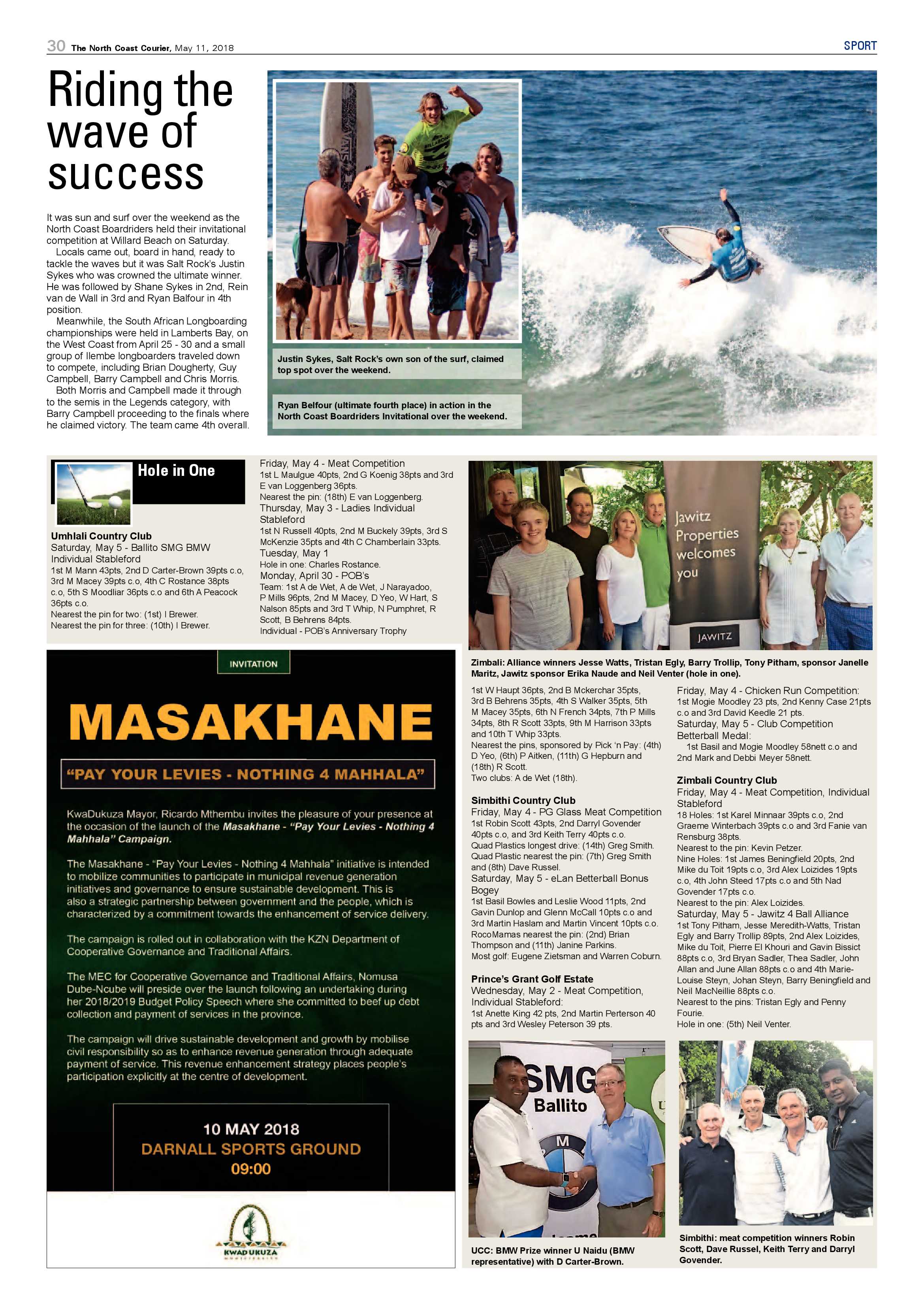 The North Coast Courier – 11 May 2018 page 30
