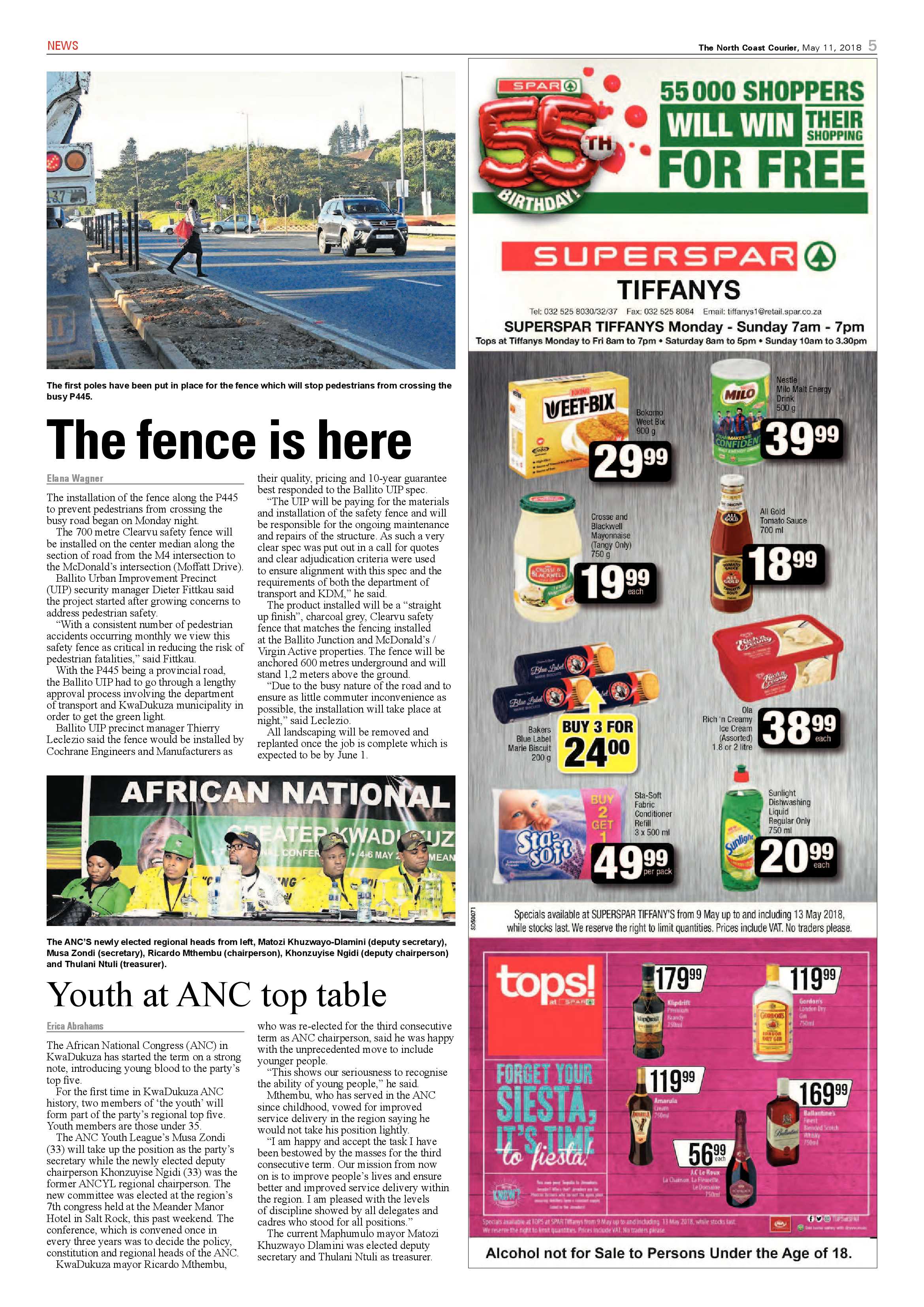 The North Coast Courier – 11 May 2018 page 5