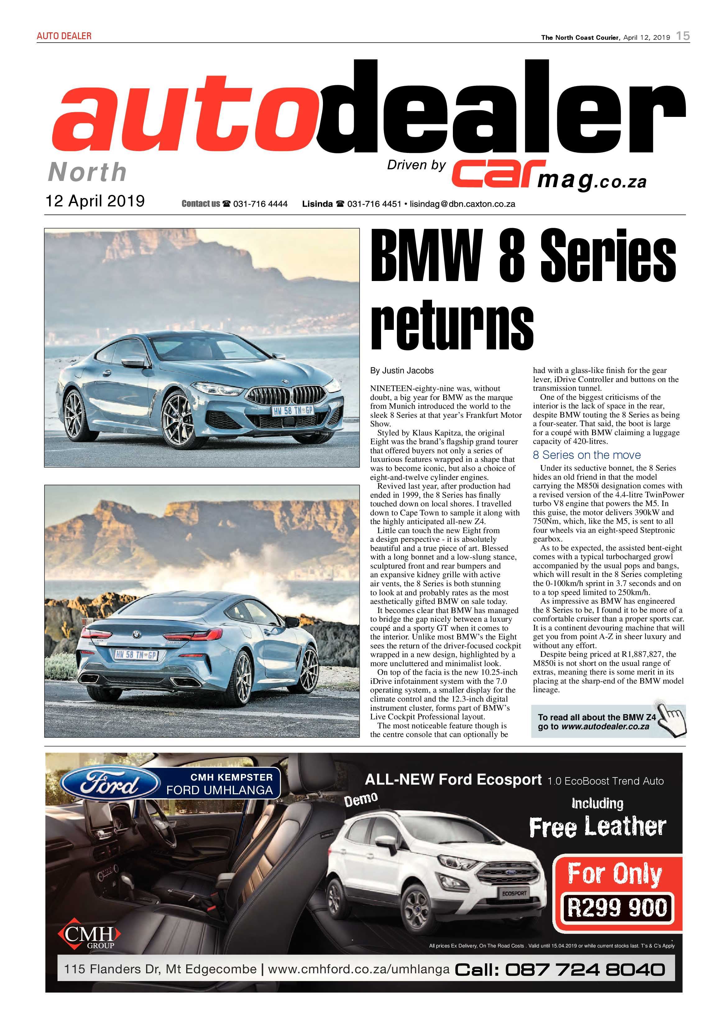 The North Coast Courier – 12 April 2019 page 15