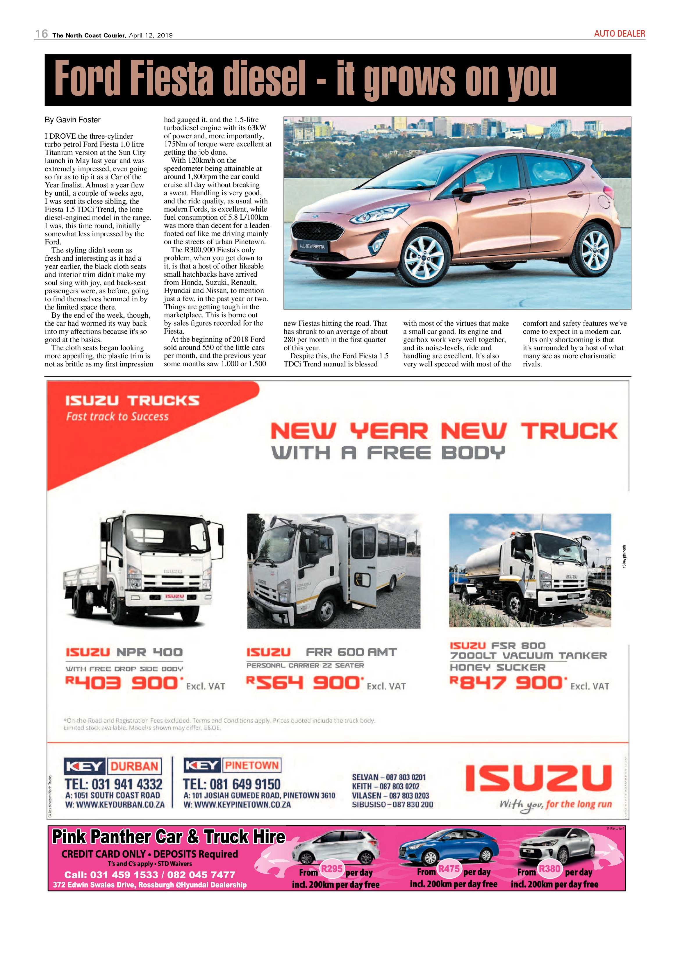 The North Coast Courier – 12 April 2019 page 16