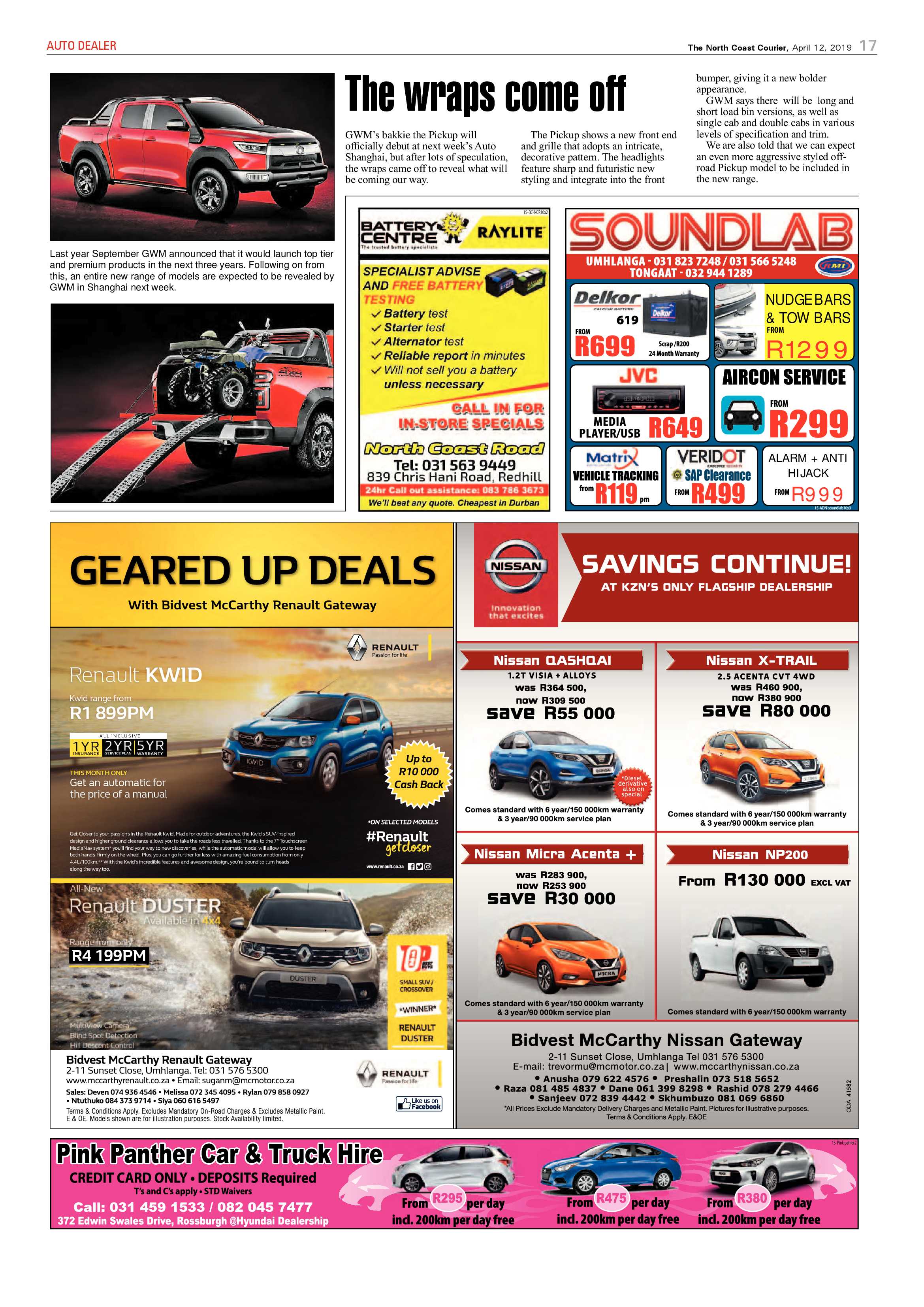 The North Coast Courier – 12 April 2019 page 17