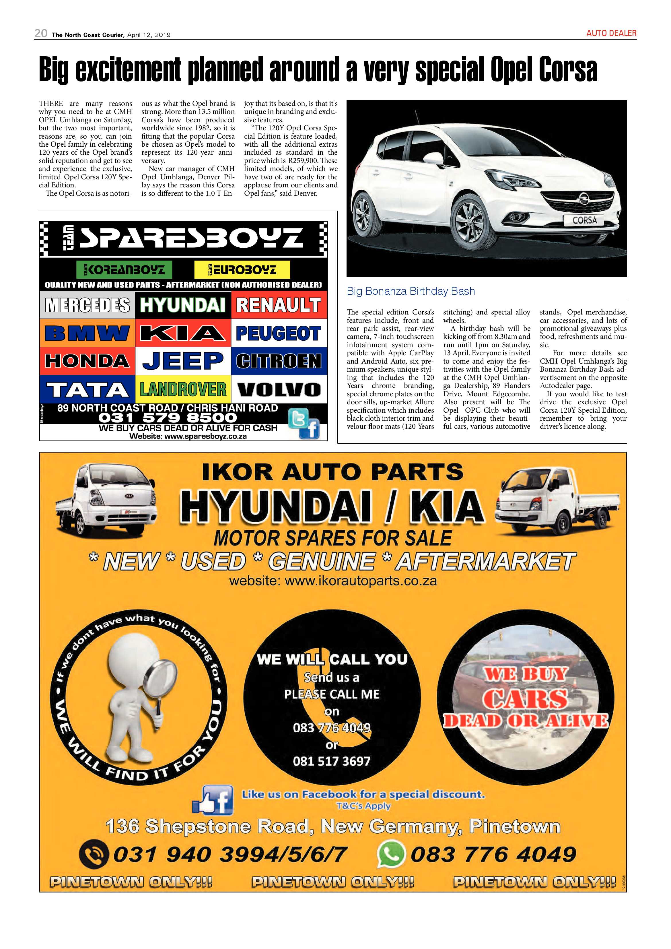 The North Coast Courier – 12 April 2019 page 20