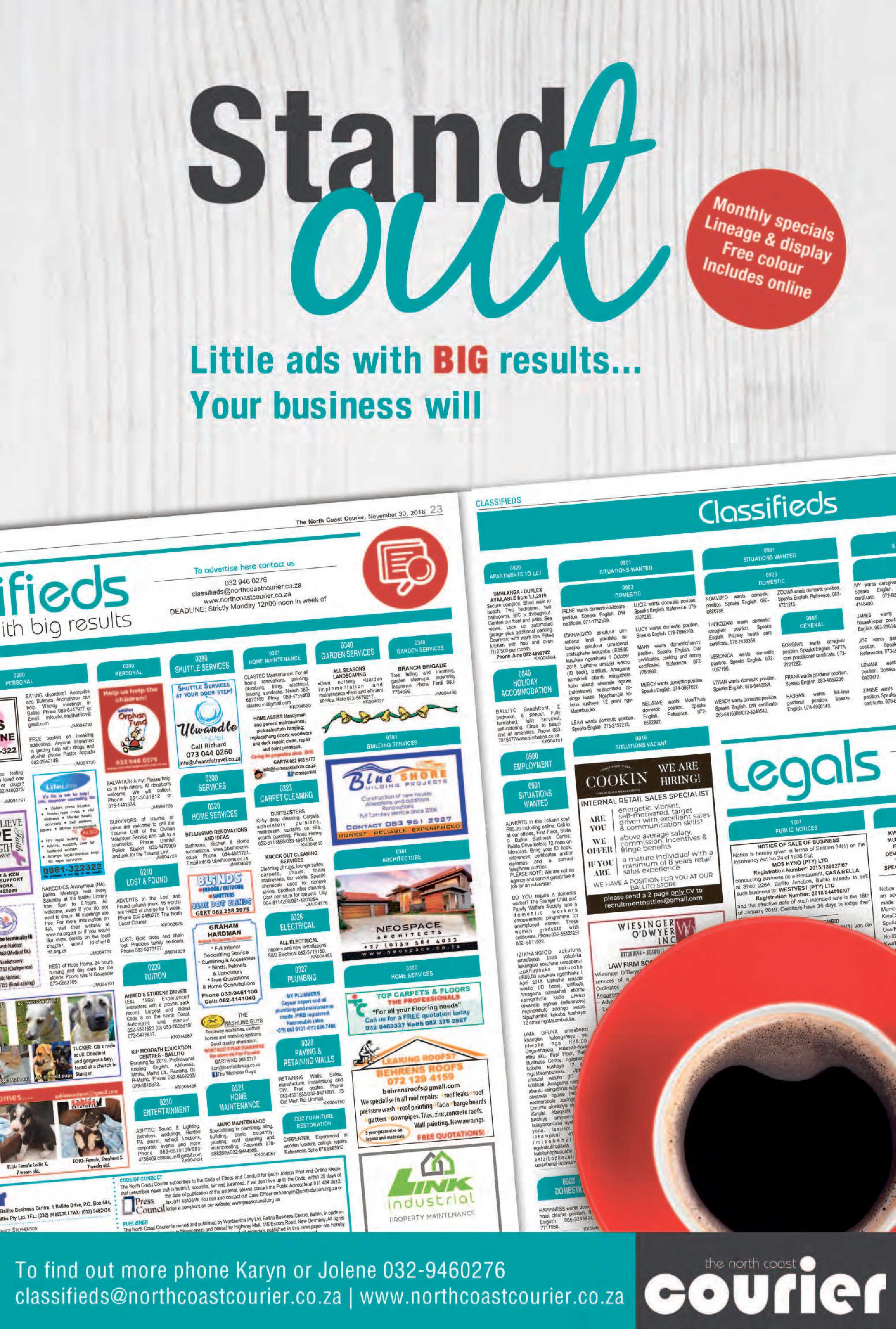 The North Coast Courier – 12 April 2019 page 30