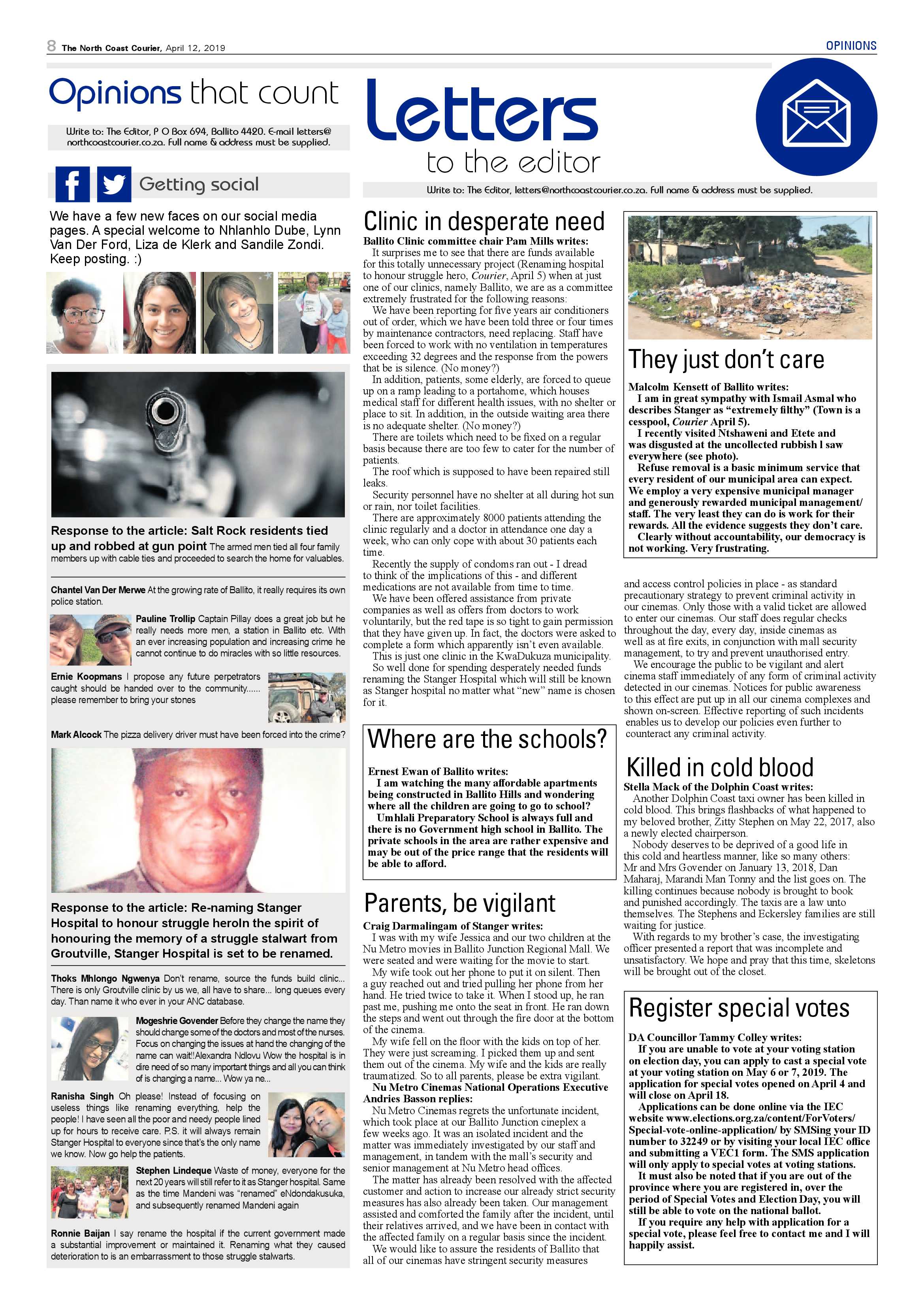 The North Coast Courier – 12 April 2019 page 8