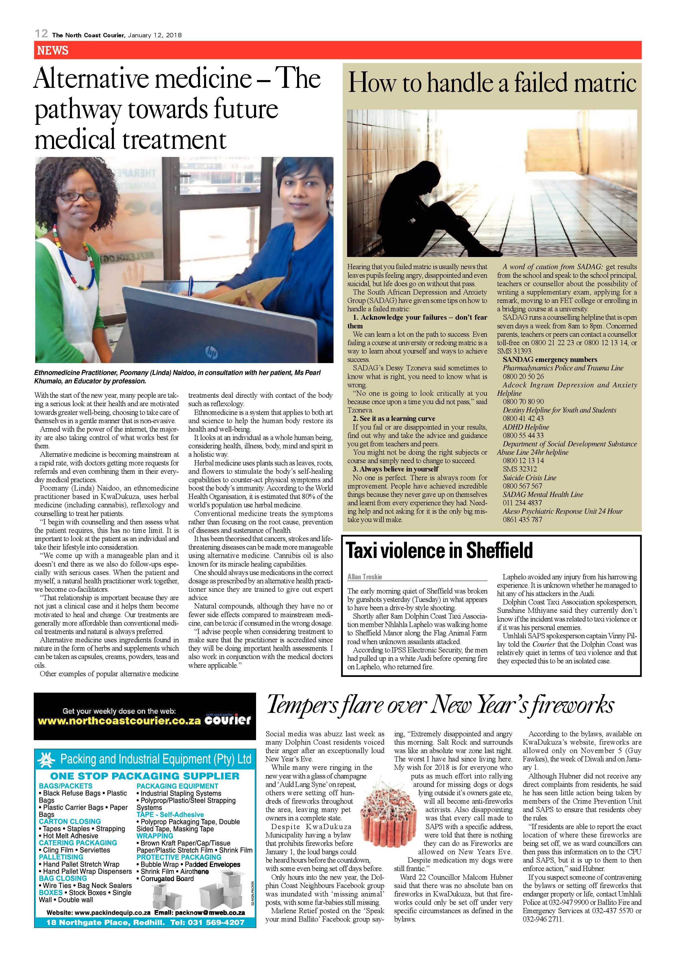 The North Coast Courier – 12 January 2018 page 12